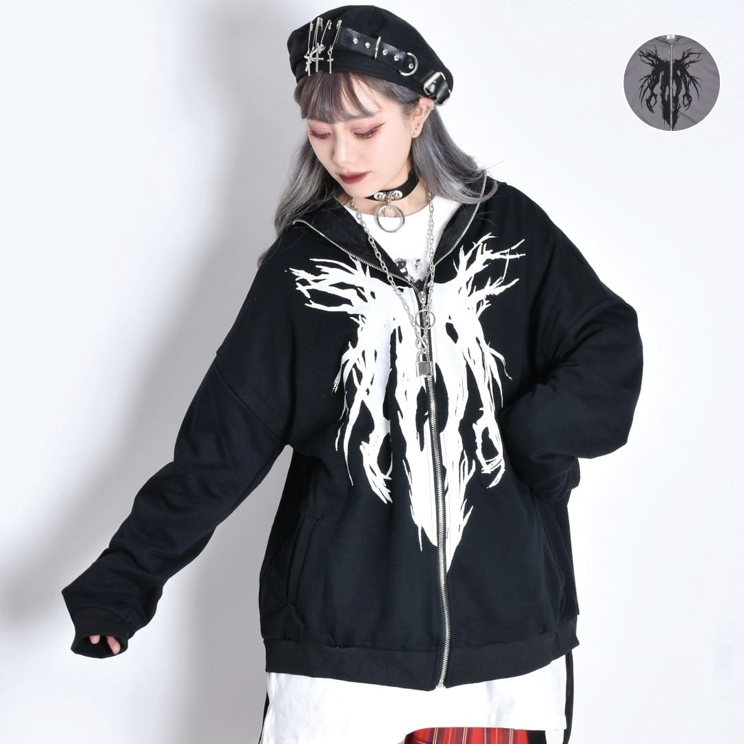 1/30 完売BLACK再入荷！】メタルロゴ フルZIPパーカー | VOLCAN&APHRODITE