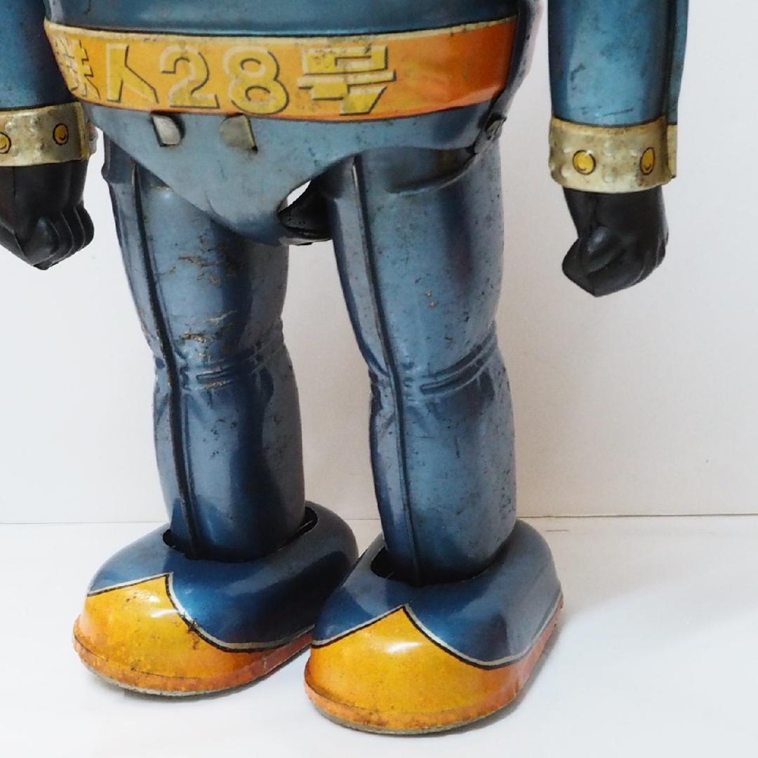 野村【鉄人28号No.3発火不可 金具欠】当時物ブリキ ロボットTIN箱はコピー