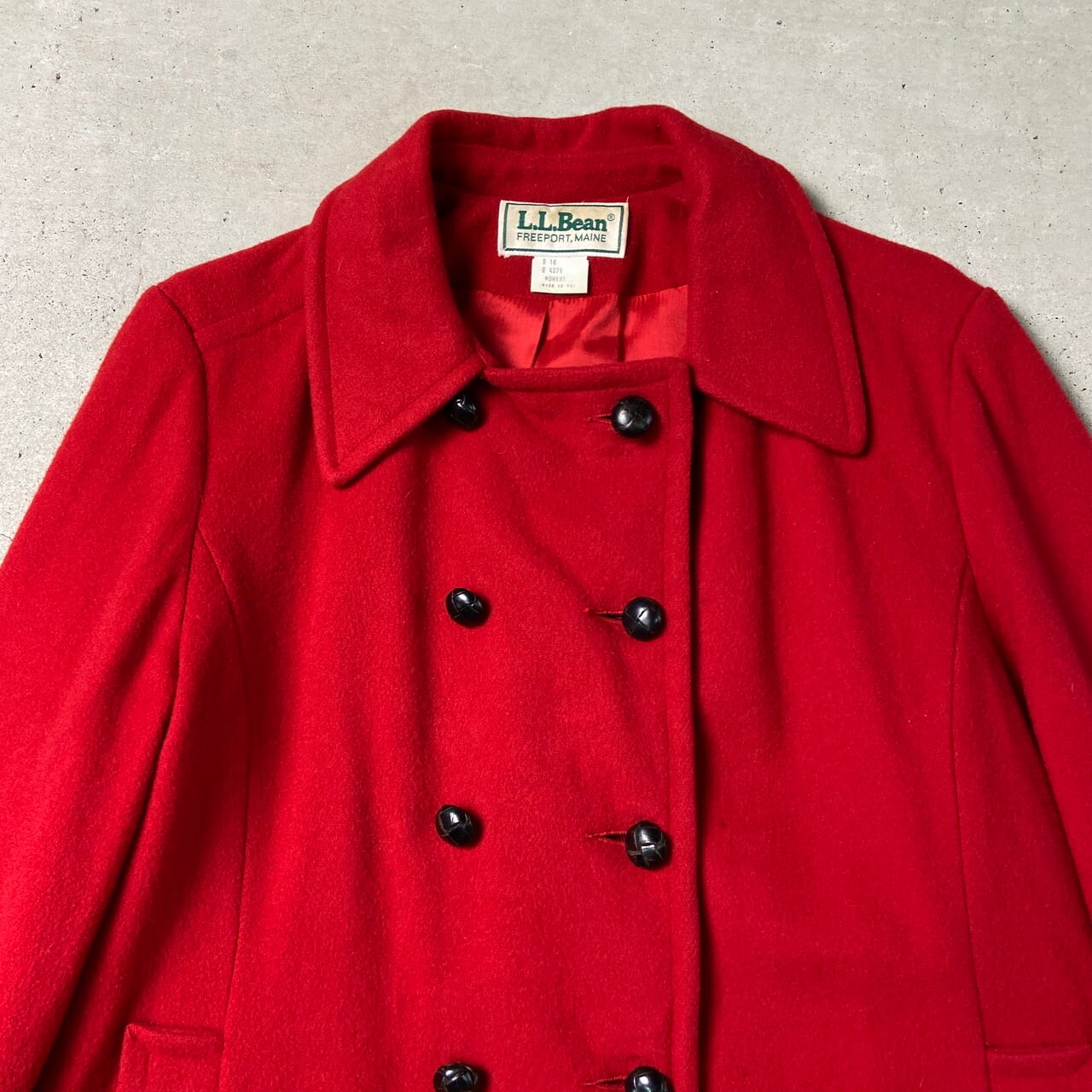 80〜90年代 USA製 L.L.Bean エルエルビーン ウール ピーコート Pコート