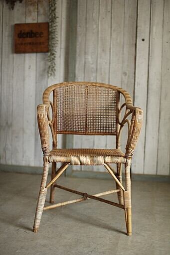 古い籐の椅子 ジャンク ラタンチェア ヴィンテージ家具 | denbee 古道具