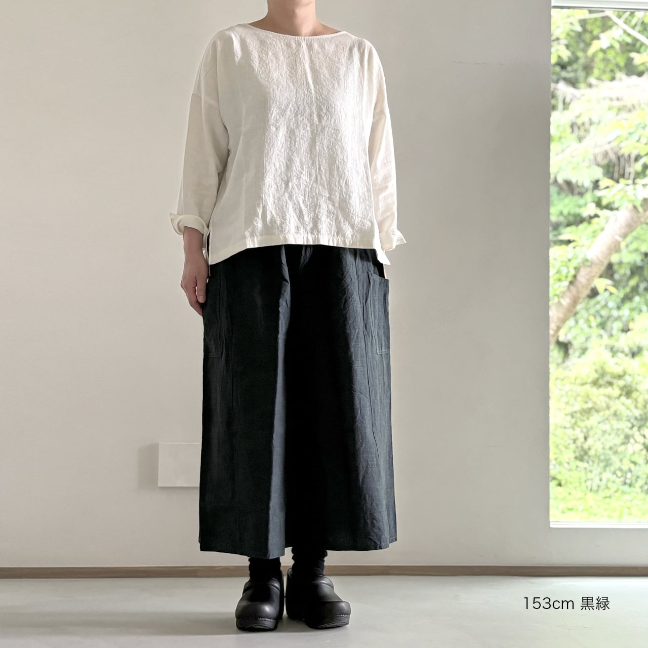 会津木綿キュロット(股上+10cm＆裾+5cm) YAMMA ヤンマ産業 | 日々花