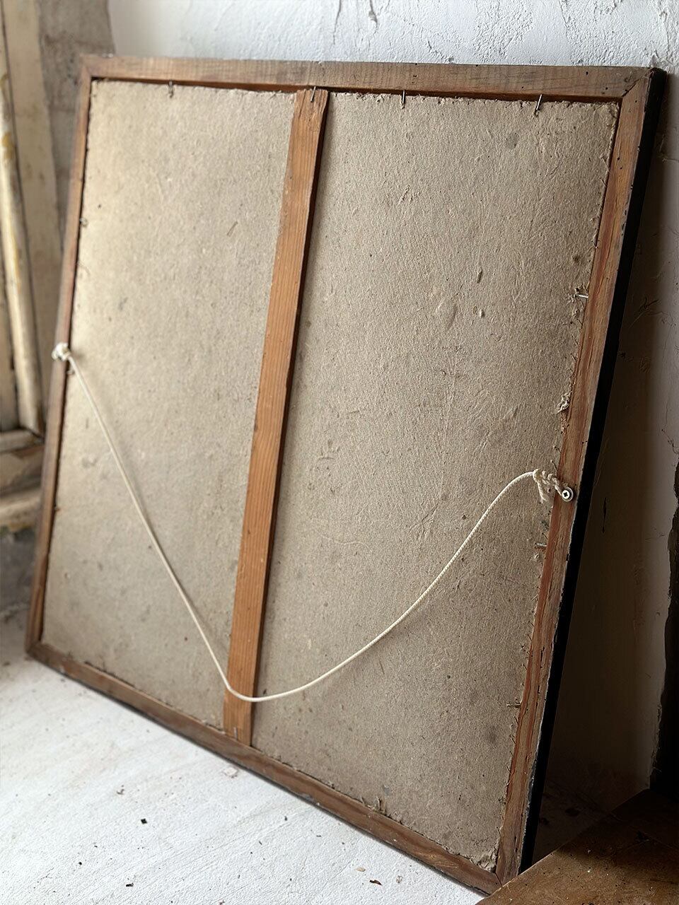 刺繍サンプラー アルファベット 額縁 額装 ガラス 大 | Brocante de La