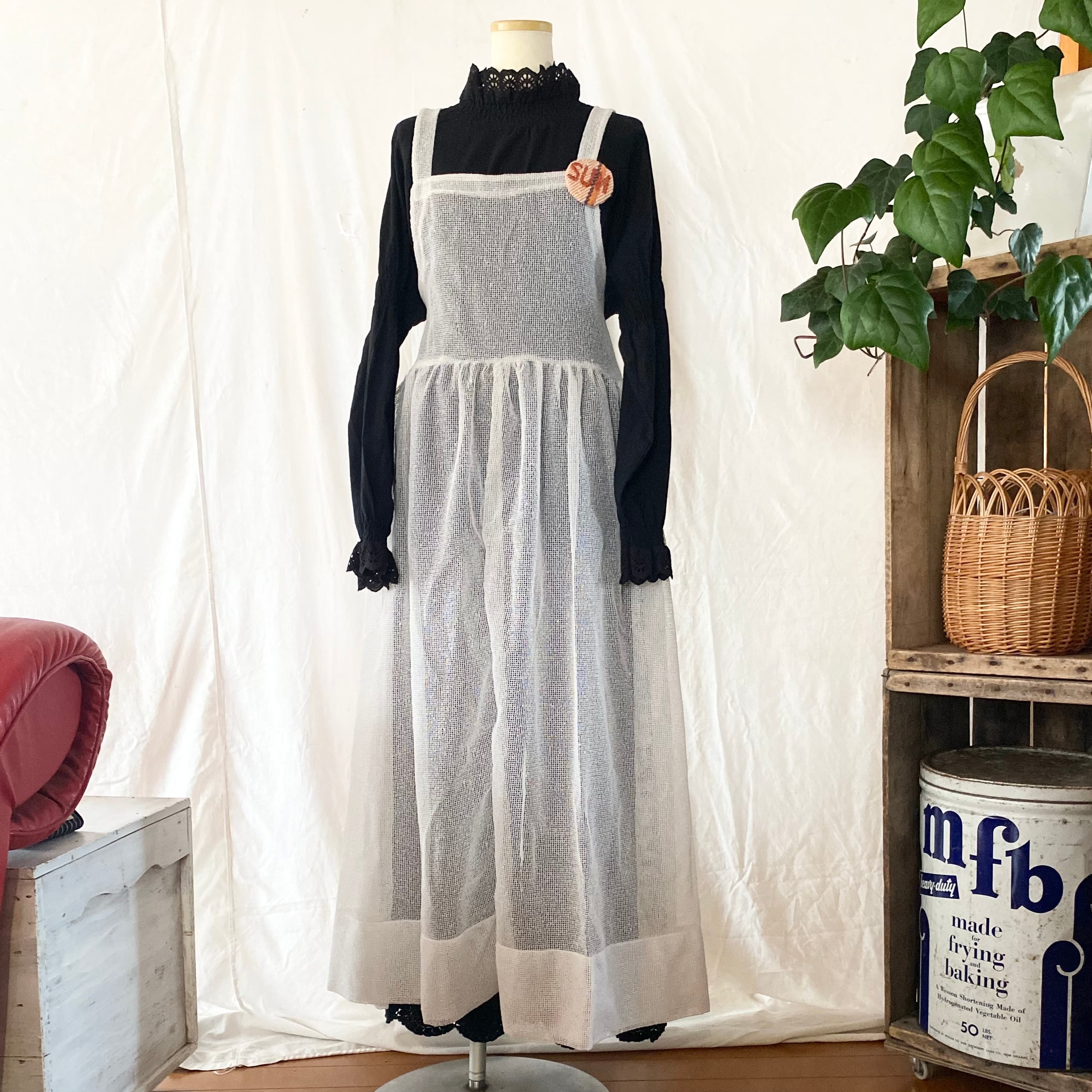 Re work 2way Mesh Apron Dress /リワーク 2way メッシュ エプロン