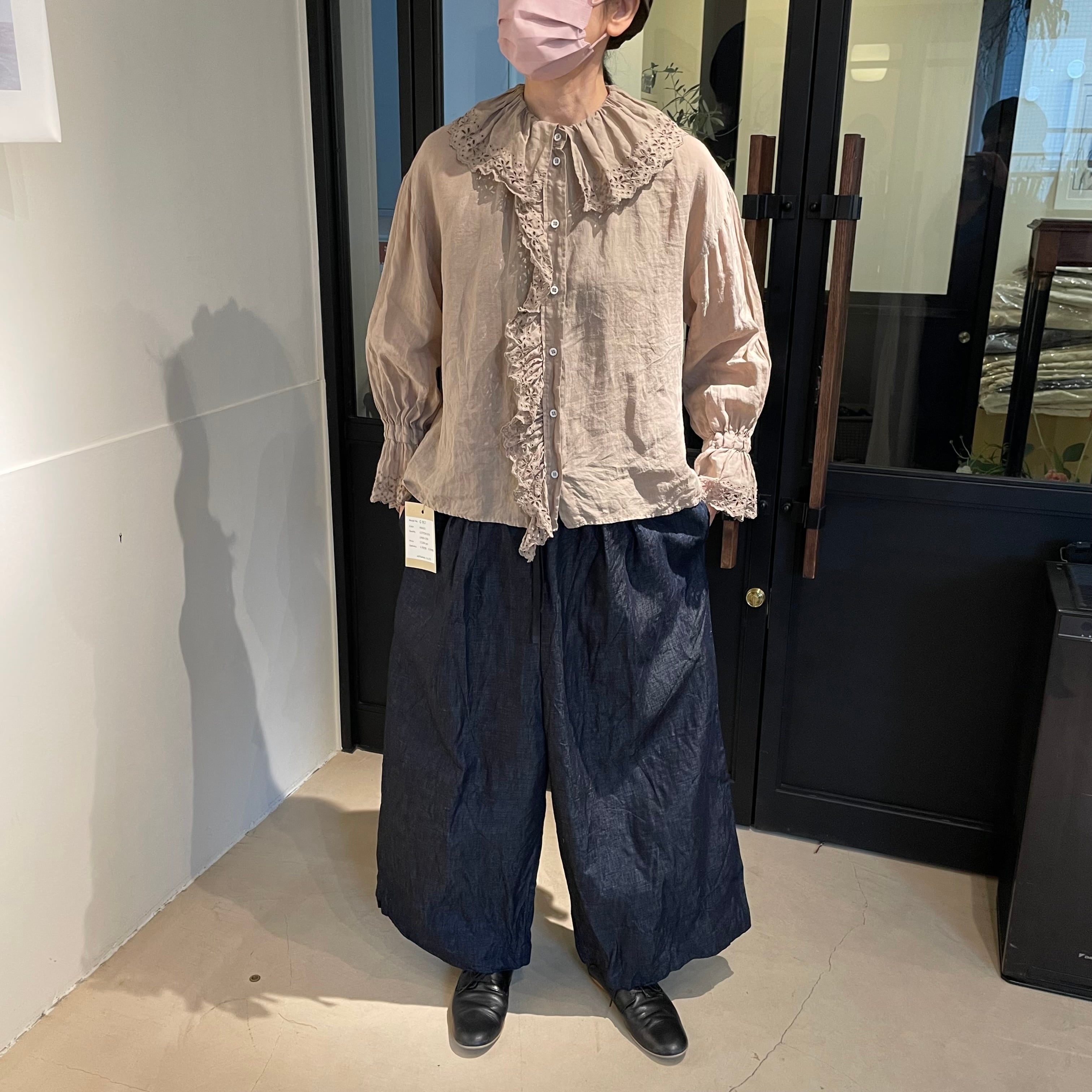 Gauze# ANTIQUE LACE FRILL BLOUSE アンティークレースフリルブラウス