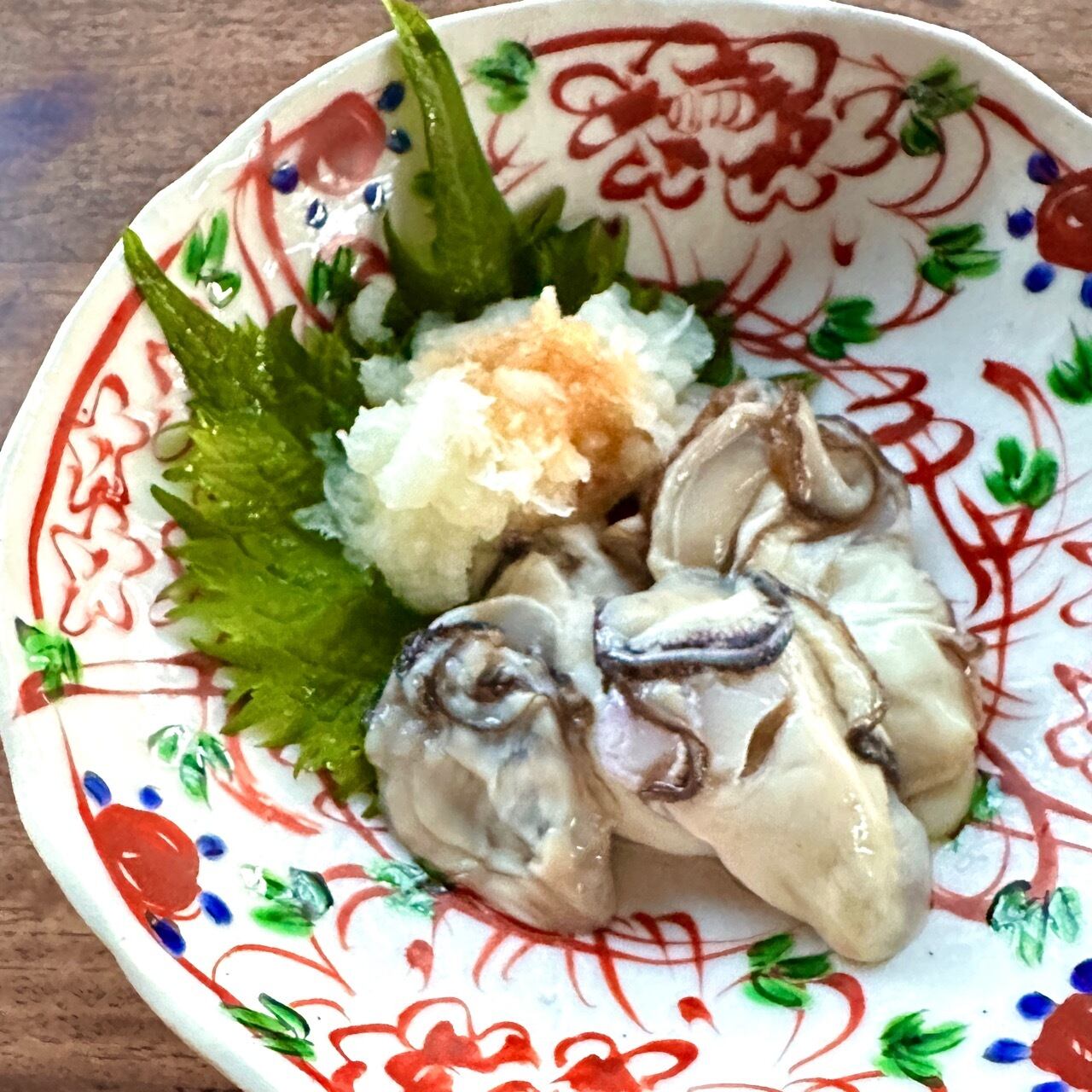 志野赤絵二花六寸皿【榛澤宏】 | うつわや はんのき