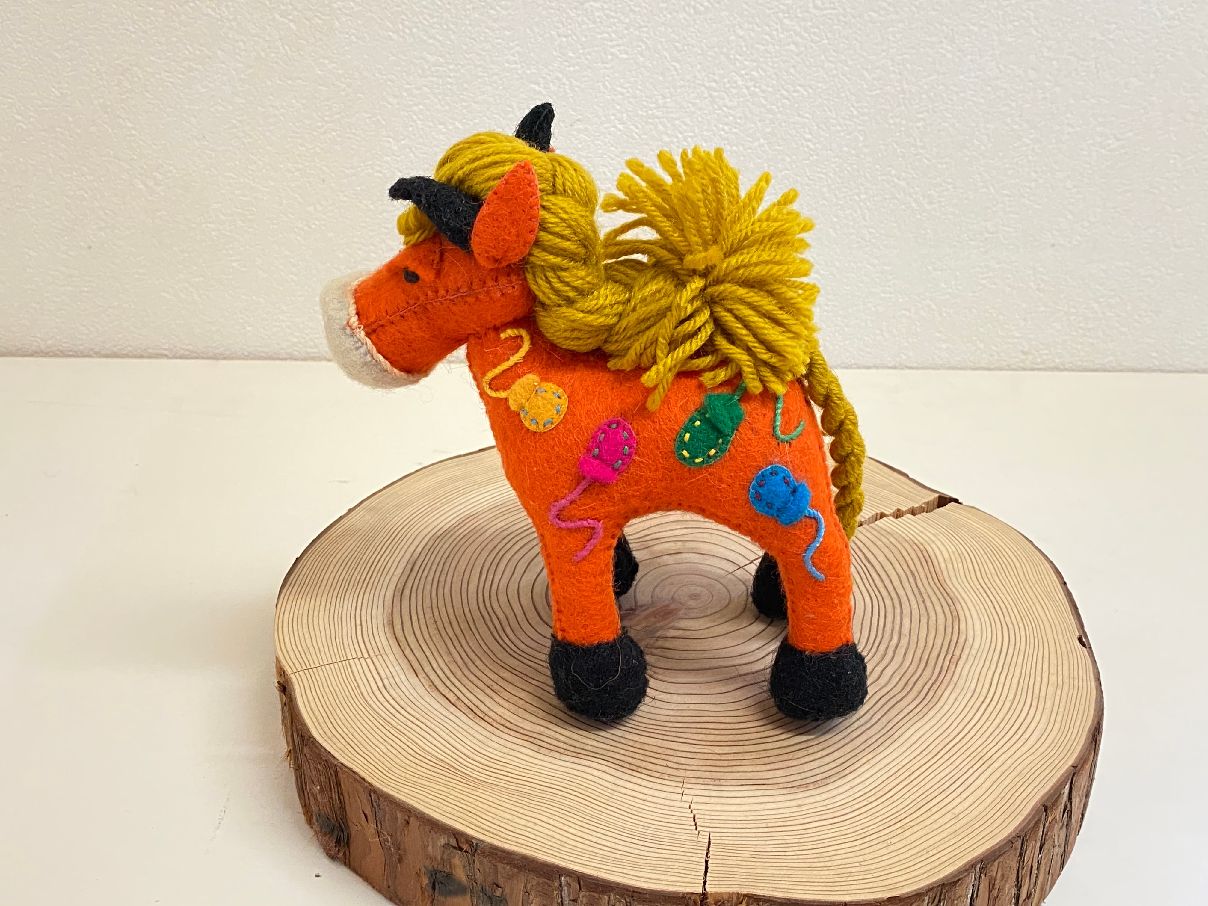 のんびり馬の羊毛フェルトストラップ マリーちゃん様専用羊毛フェルト