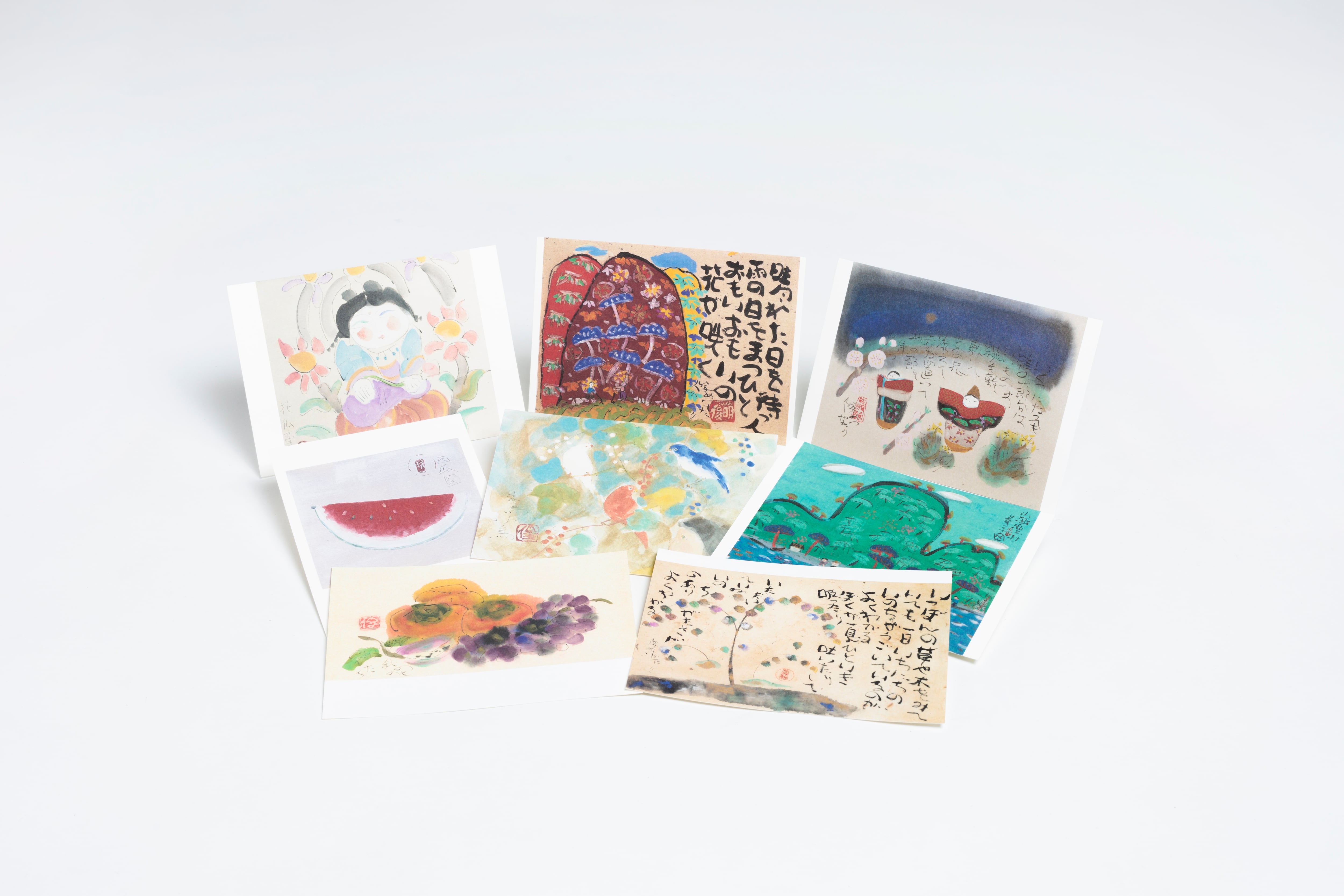 絵葉書セットA『渡辺俊明 墨彩詩書画 』 (8枚組） | 蓮笑庵