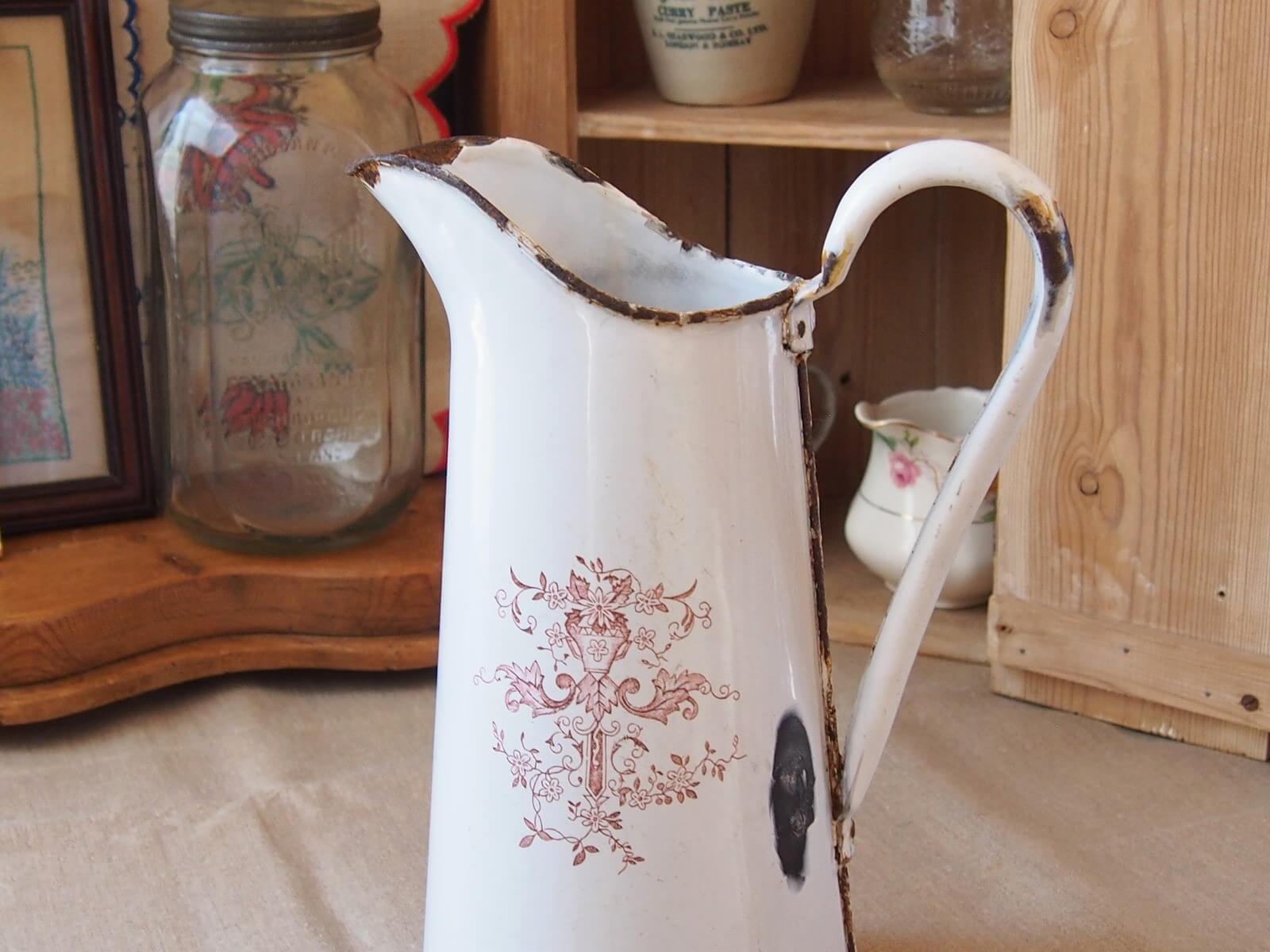 フランスアンティーク ホーロージャグ ピッチャー | Bonny Bee