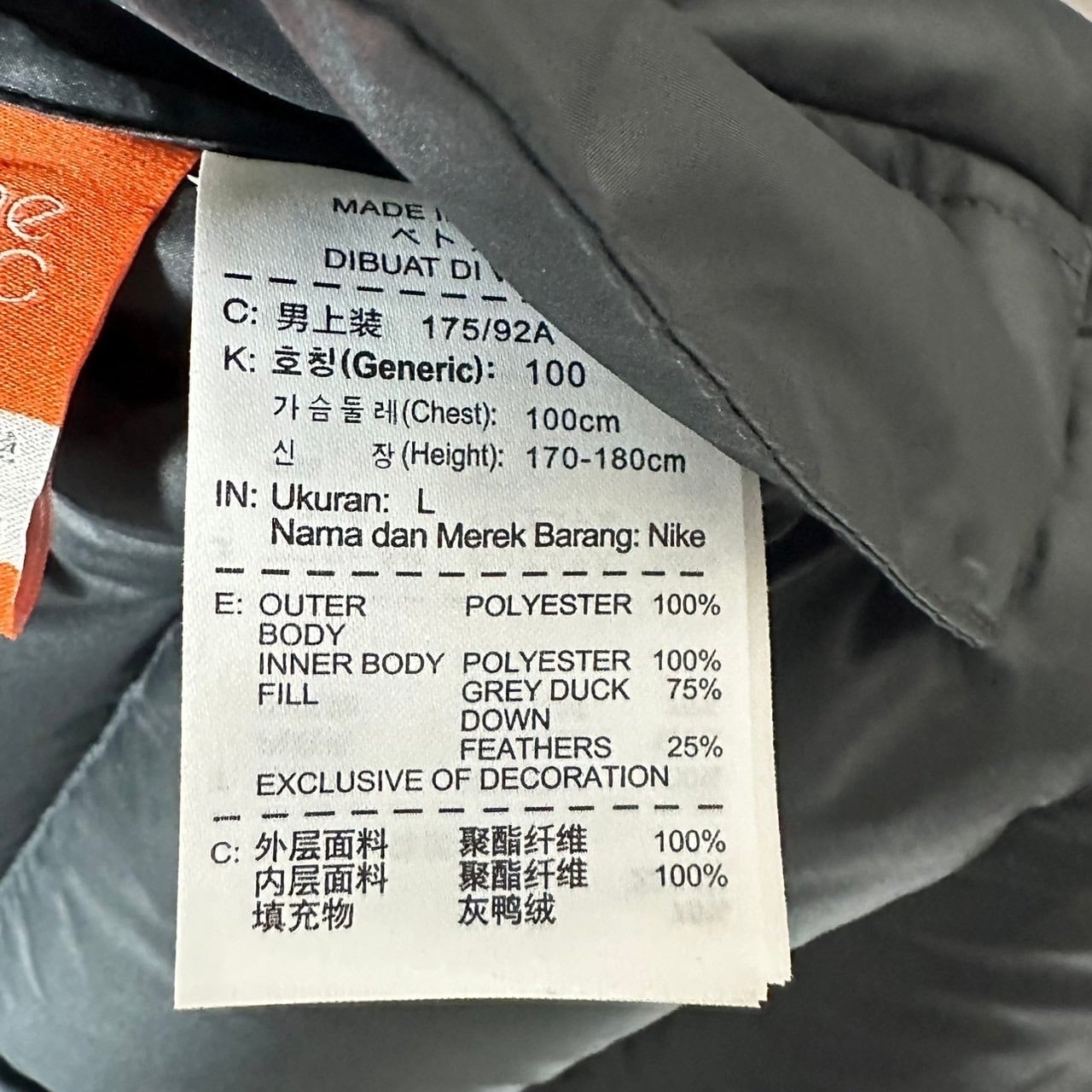 NIKE ナイキ ダウンジャケット L リバーシブル 刺繍ロゴ ワンポイント