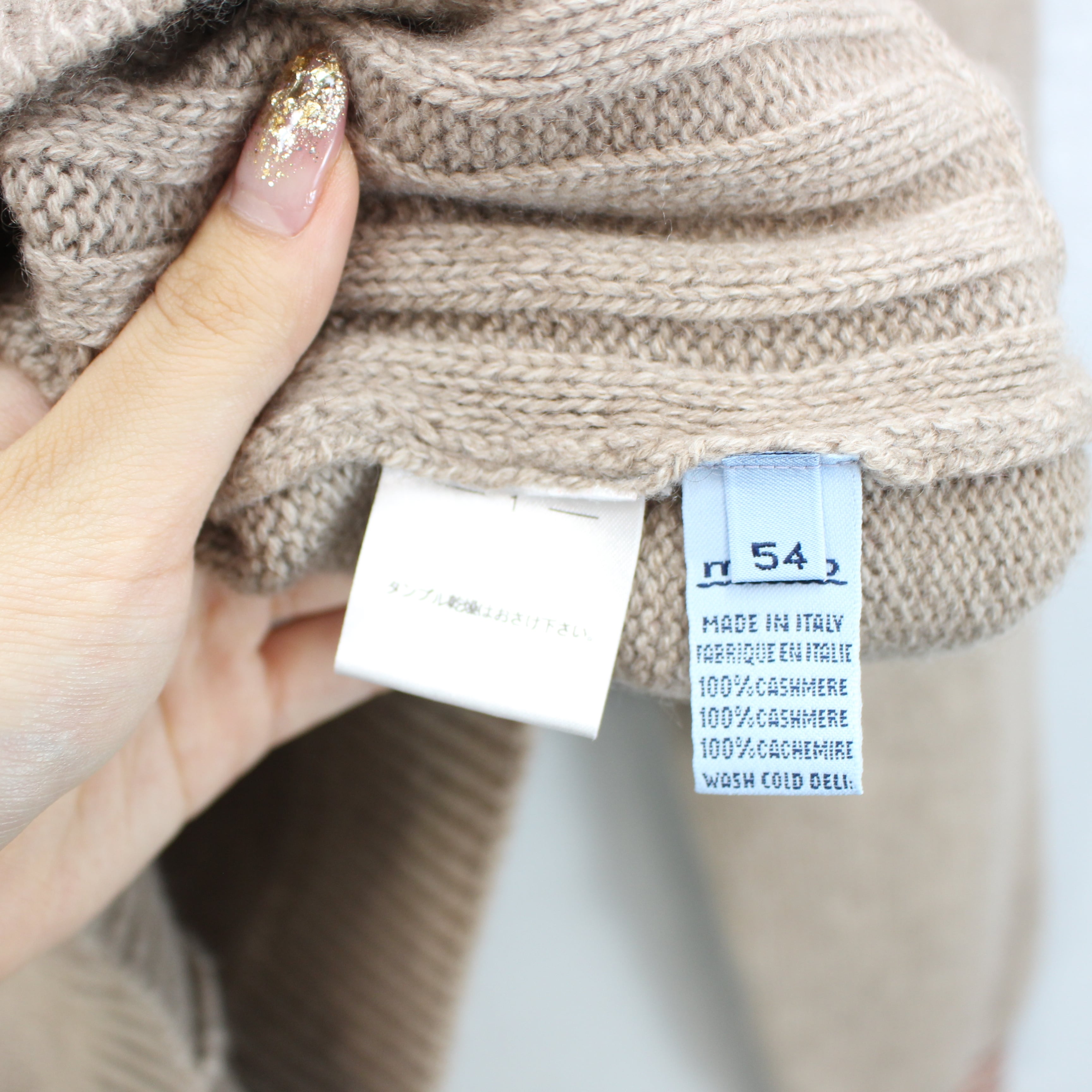 malo CASHMERE100% CHUNKY KNIT MADE IN ITALY/マーロカシミヤ100