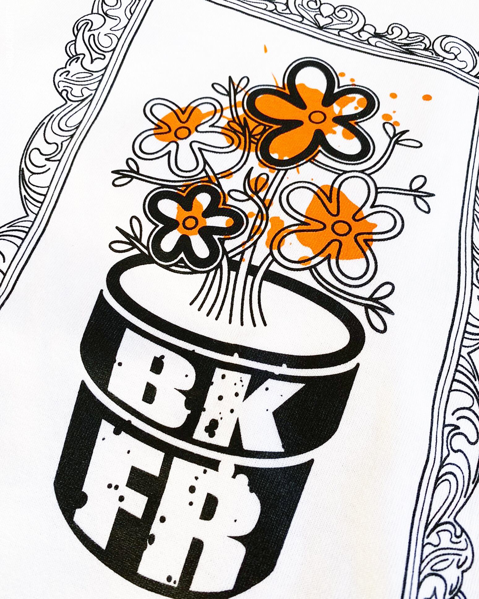 FRAMED FLOWER LONG-SLEEVE-SHIRT | BLACKFRUIT