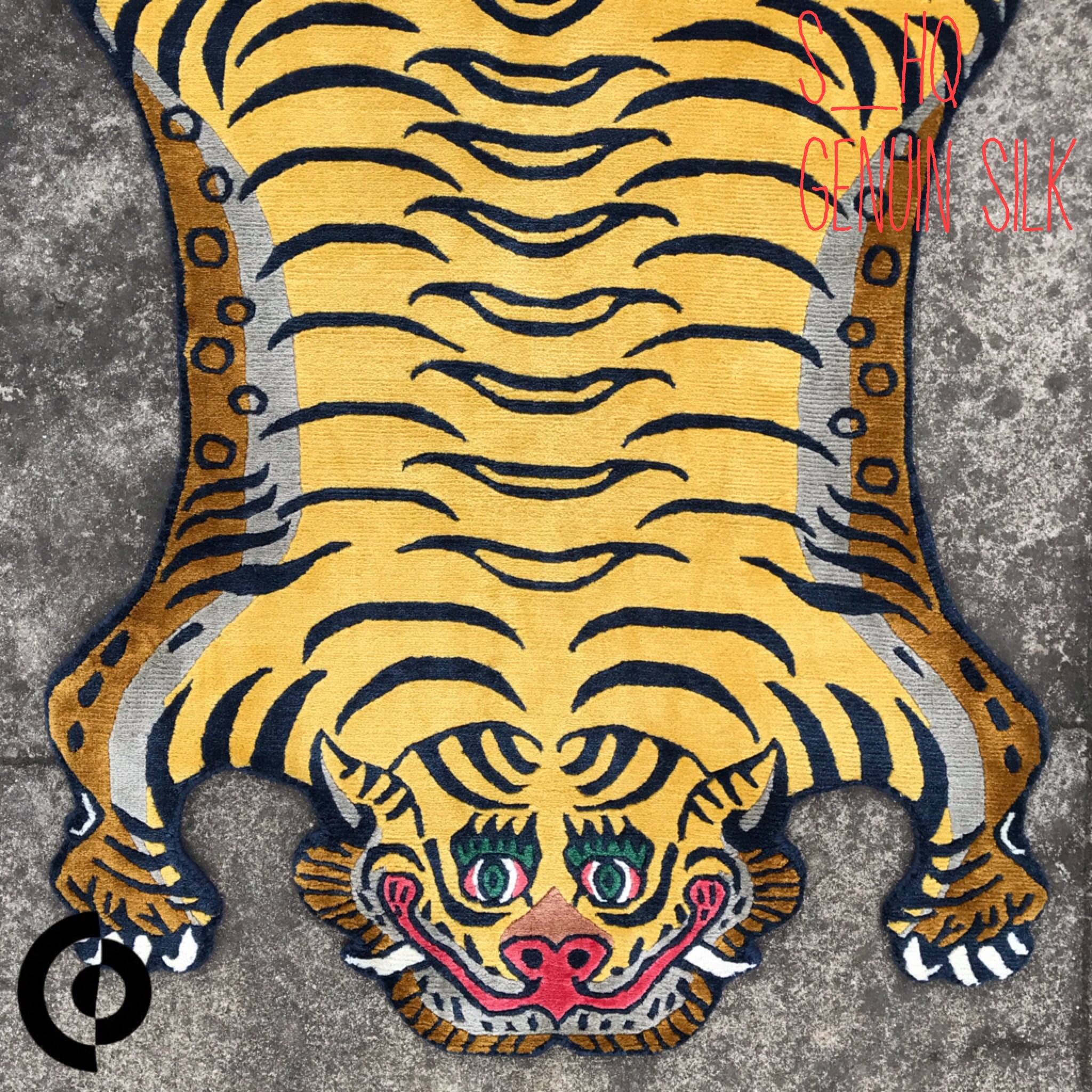 チベタンタイガーラグ チベット絨毯 AMUKURIUM - Handmade Tibetan