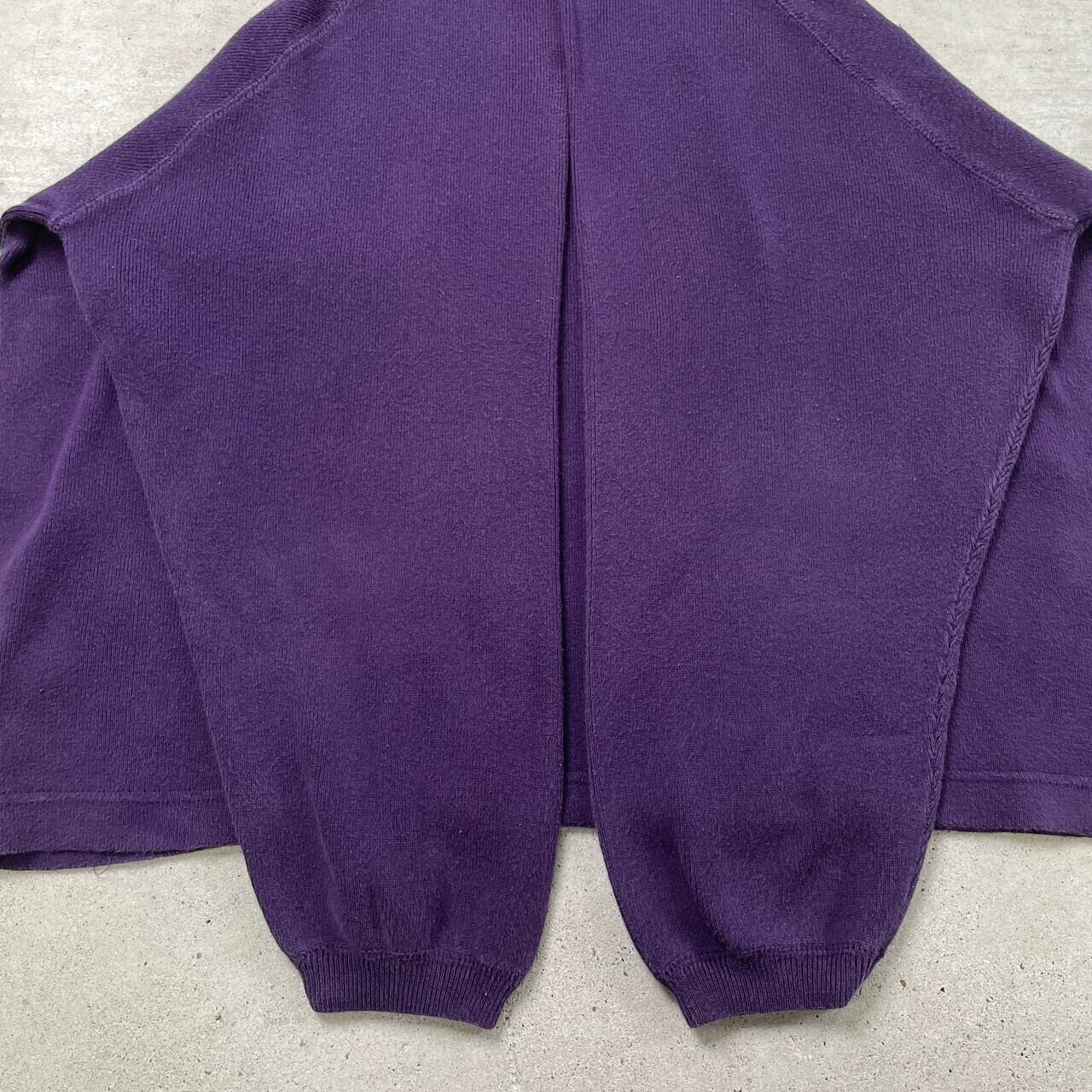 90年代 Eddie Bauer エディーバウアー コットンニットセーター 前V 胸