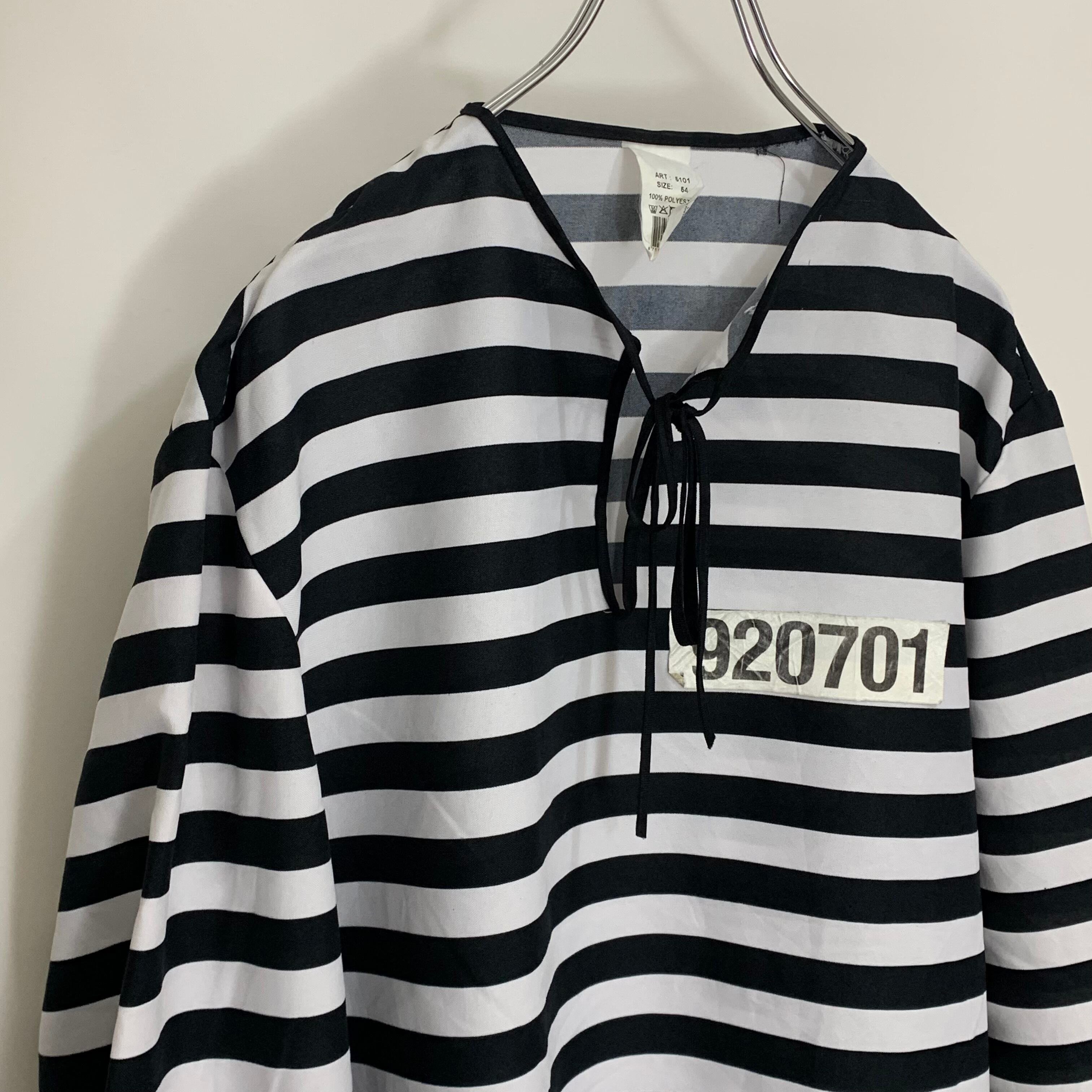 プリズナーシャツ 囚人服 ヨーロッパ 長袖シャツ 長袖 シャツ 古着