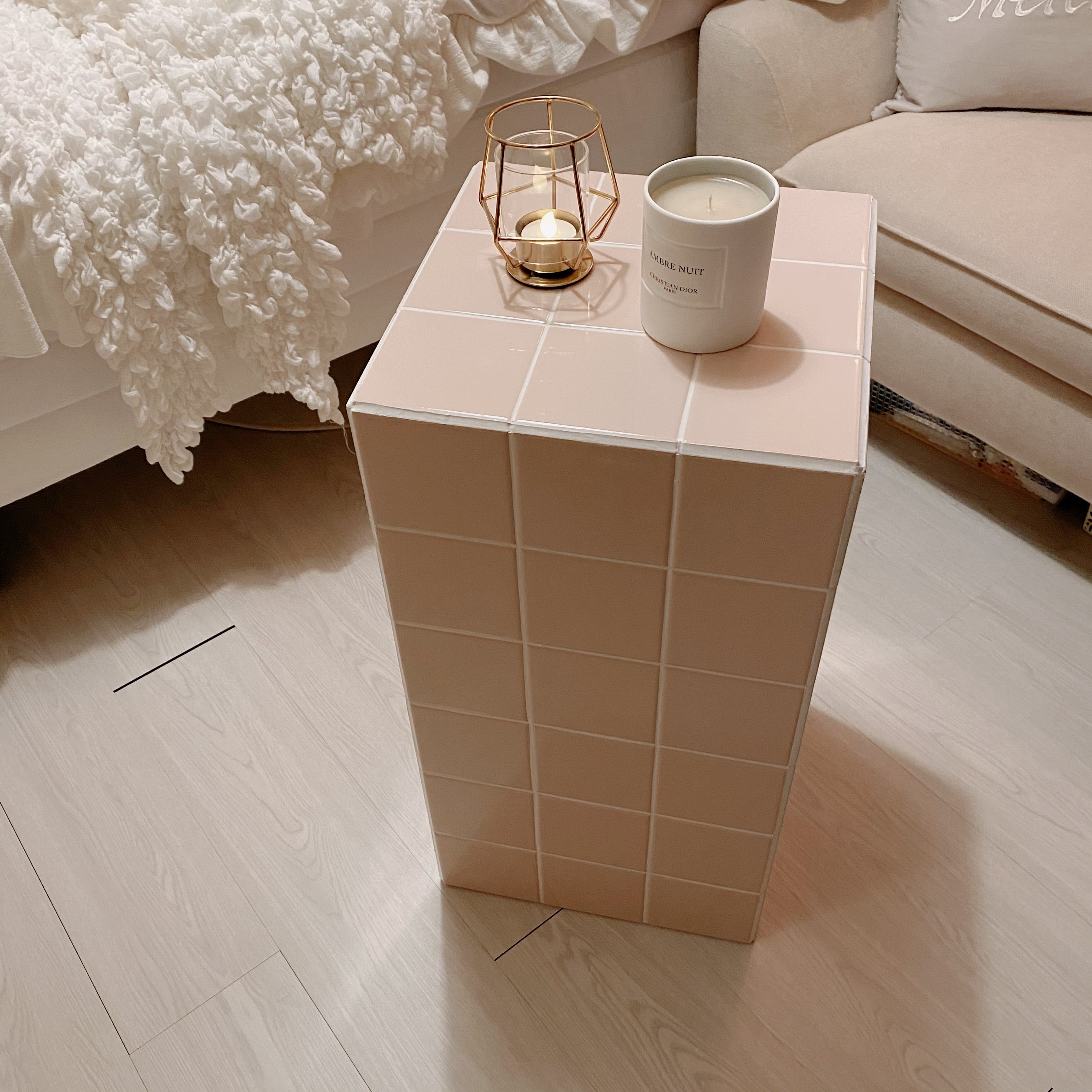 韓国、インテリア タイルテーブル サイドテーブル | charm＊