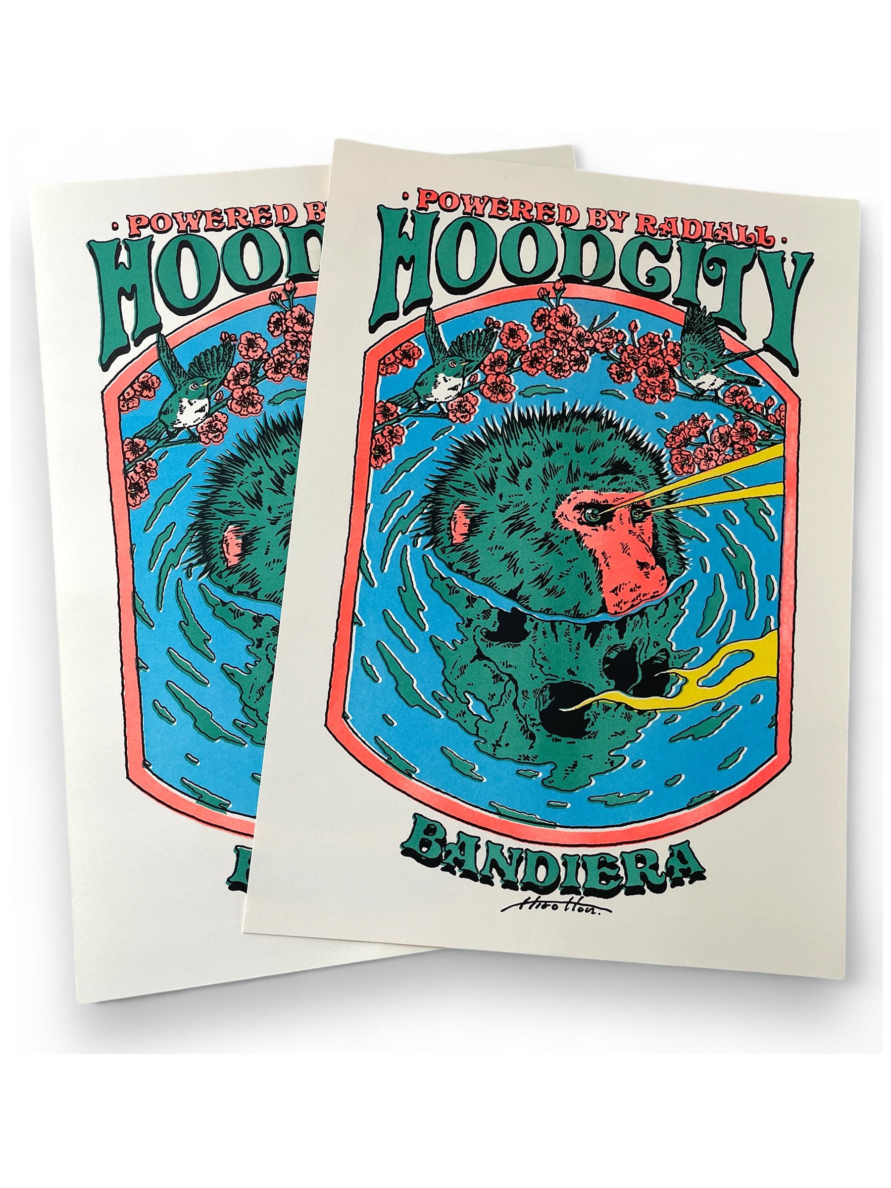 HOODCITY Risograph poster | PARADOX HIROTTON
