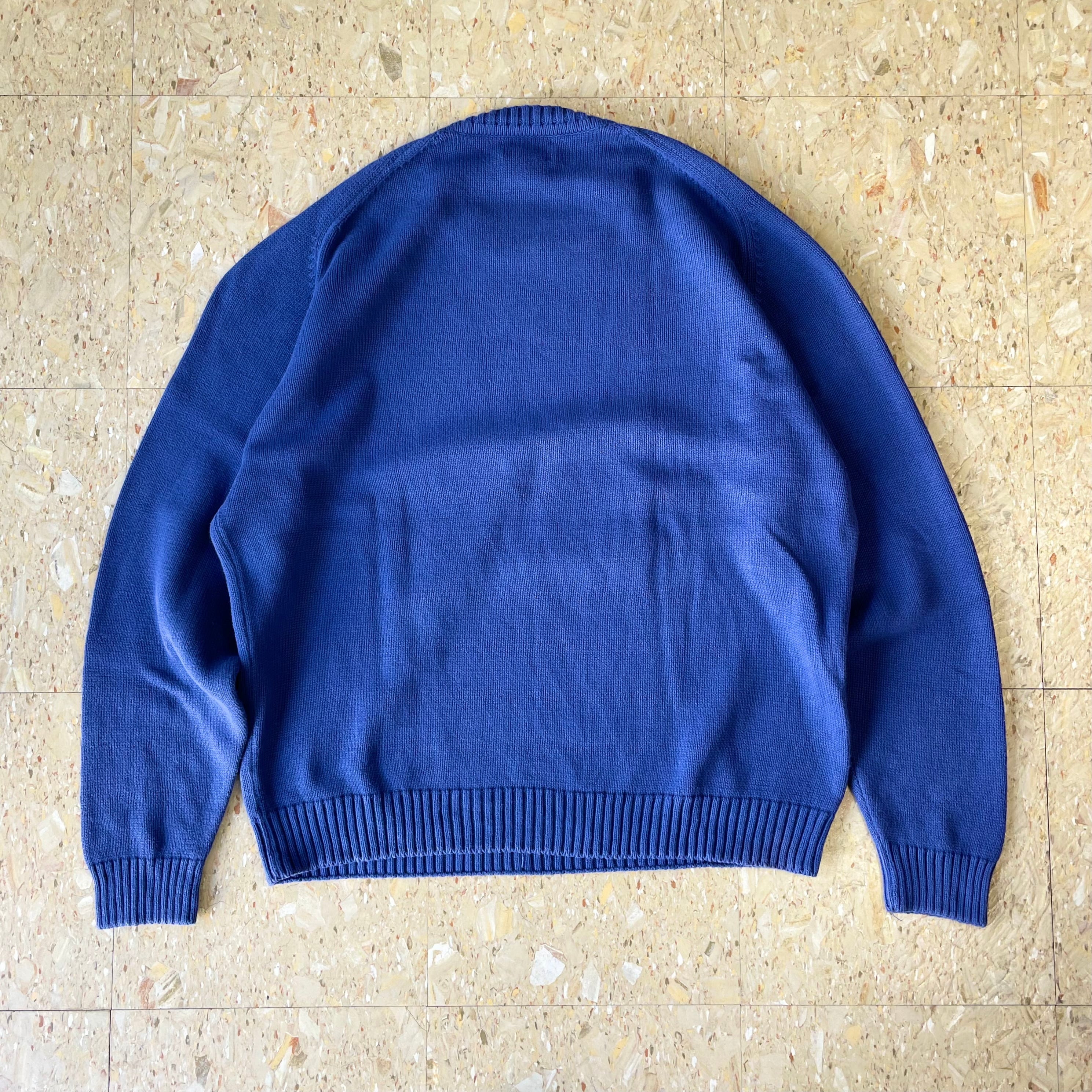 90s USA製 【LANDS END】 ランズエンド コットンニット ドリフター