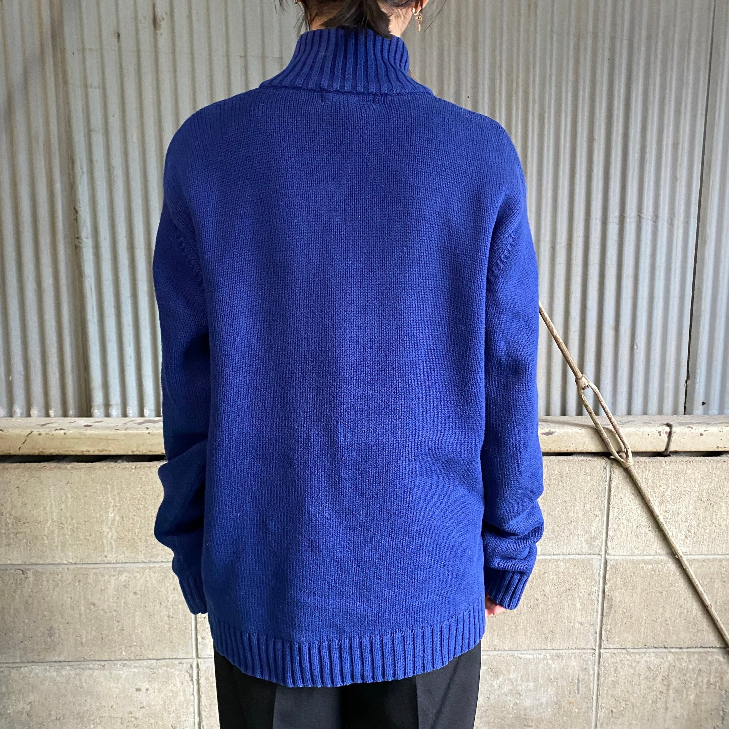 日本製 ポロバイラルフローレン フルジップ コットンニットセーター