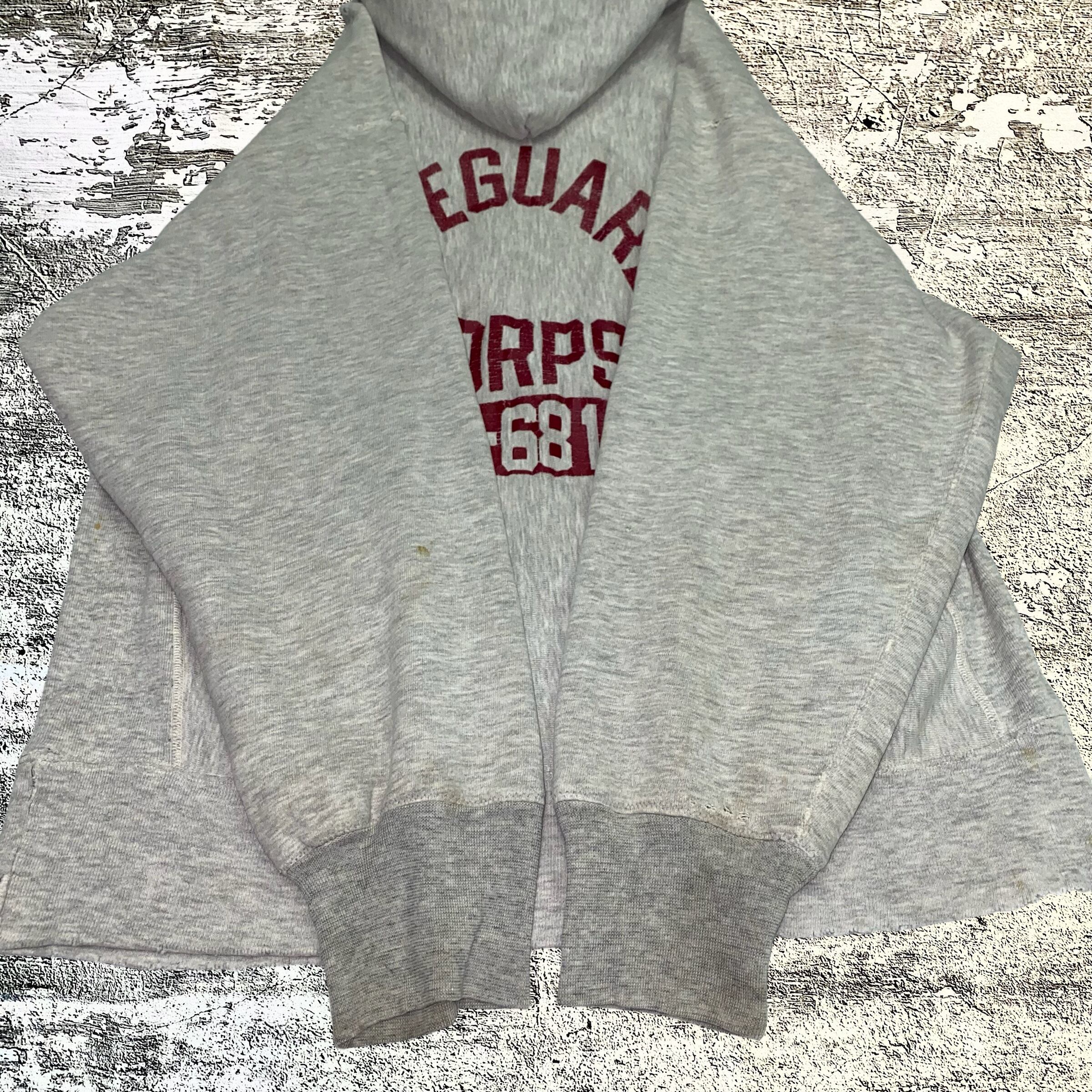 80s Champion LIFE GUARD 襤褸 BORO REVERSE WEAVE グレー スウェット