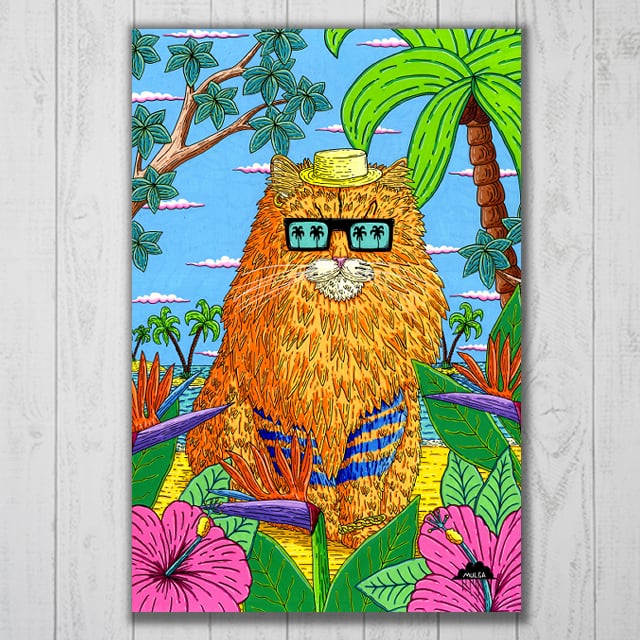 アートインテリア(キャンバス)/A-C-77-7550_Elle the Funky Cat