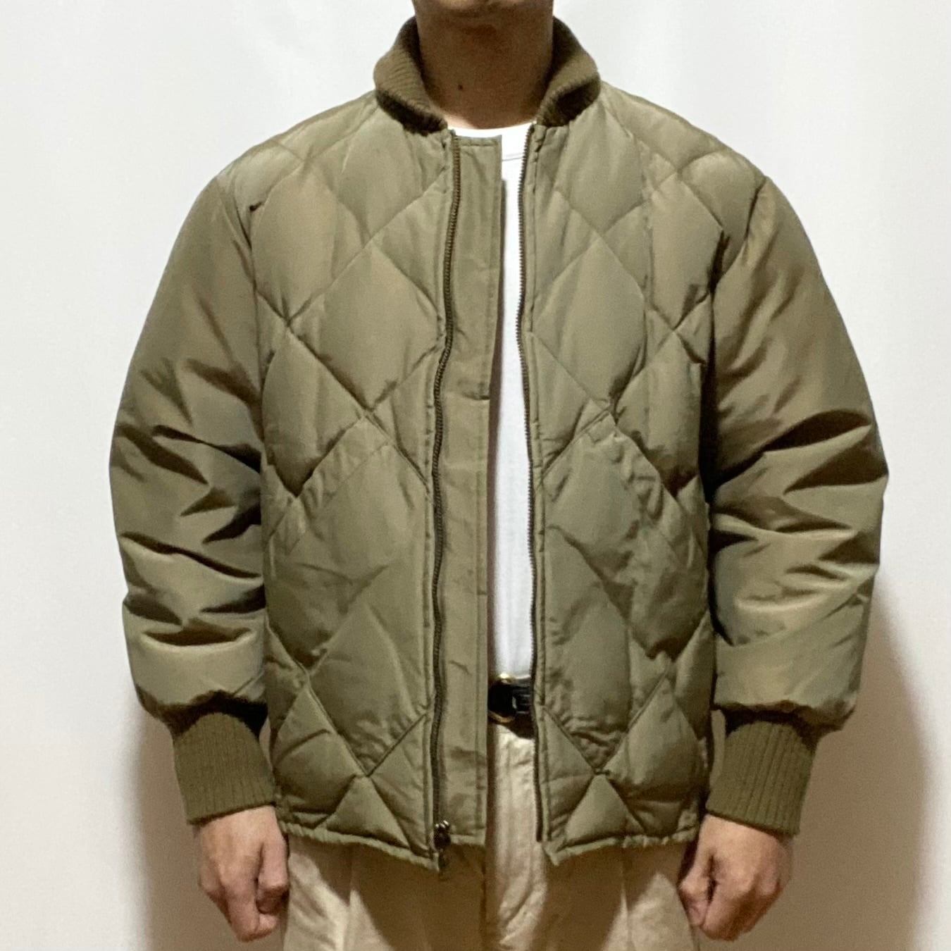 Eddie Bauer Legend Skyliner Down Jacket Khaki 00s 90s | IDLS Online