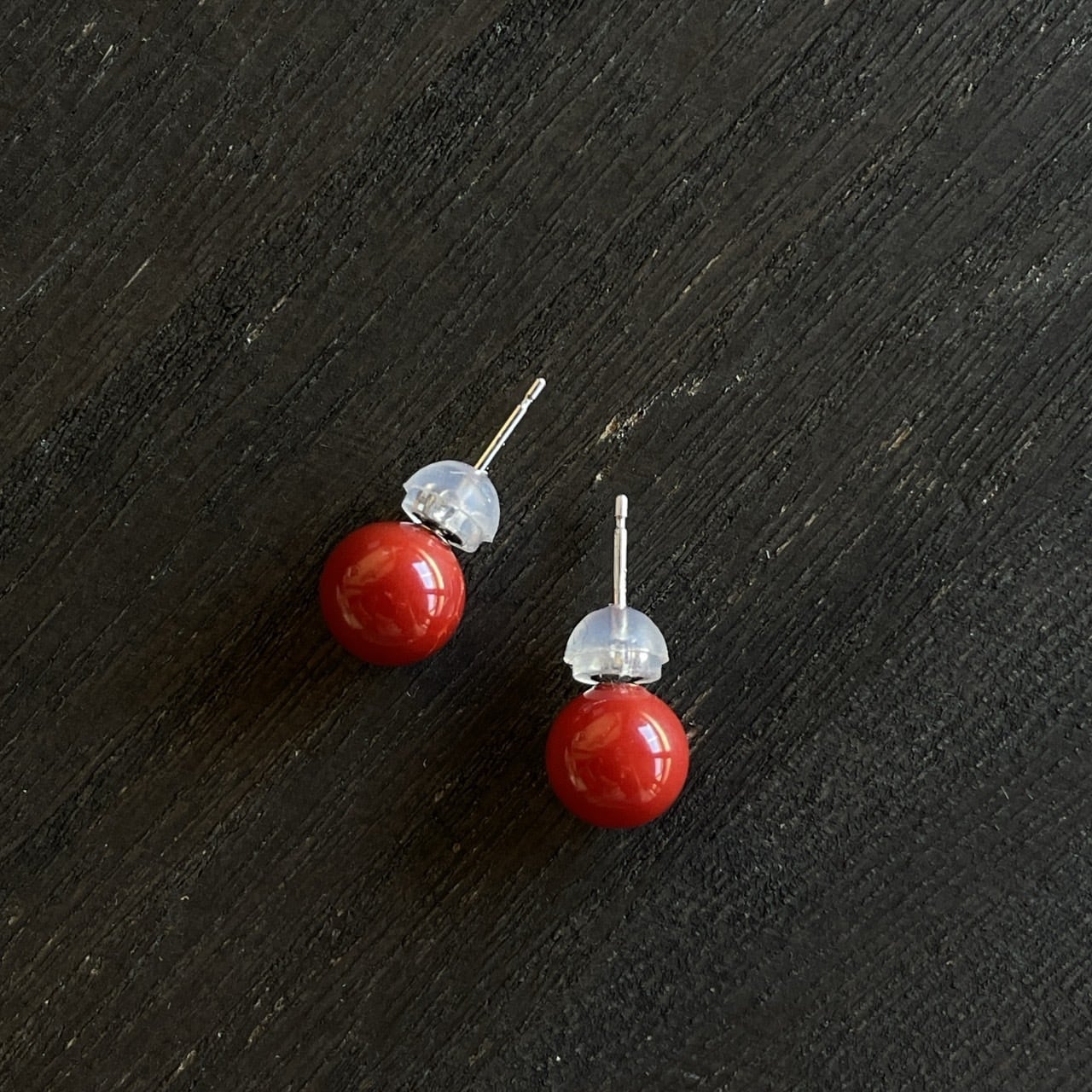 赤珊瑚 ピンブローチ チェーン付 SV fb-25 | ワールドコーラル