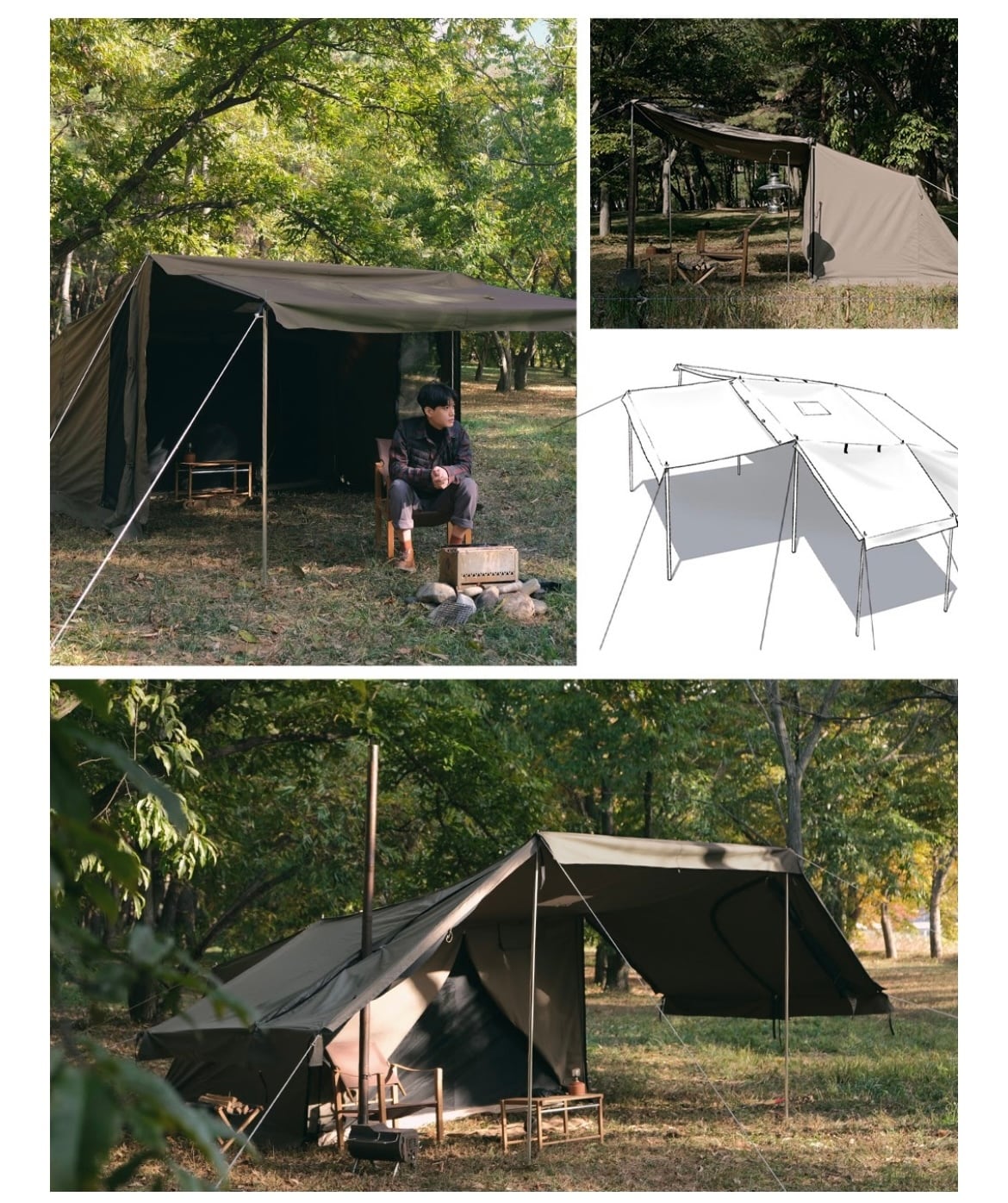 16ft rootbase テント 韓国アウトドアブランド | Ncolor
