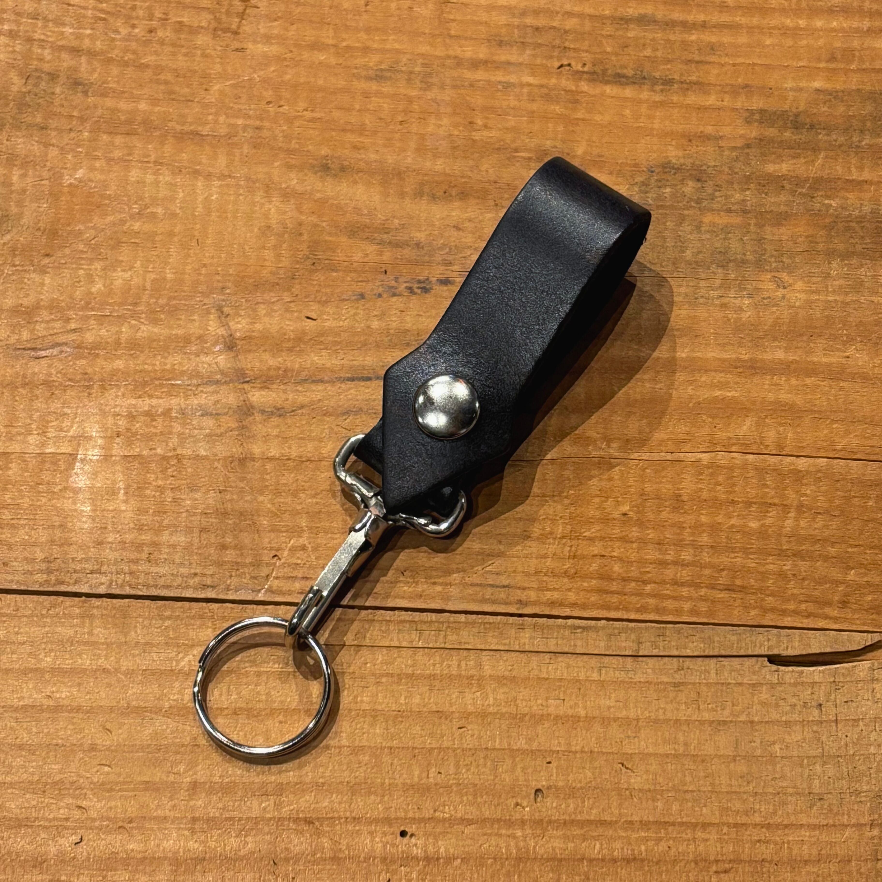 US MADE Leather Key Holder Black / アメリカ製 レザー キーホルダー