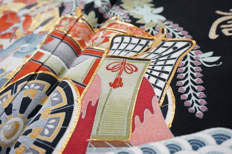 未使用 作家物 金駒刺繍 金彩友禅 黒留袖 比翼仕立て 平安絵巻 正絹