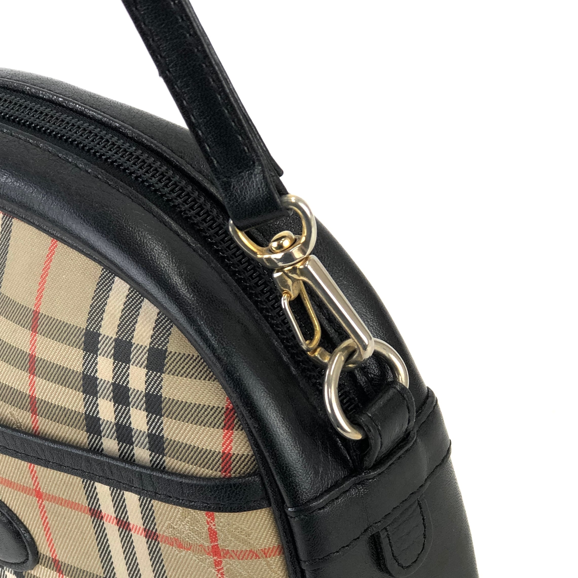 Burberrys バーバリーズ クラシックチェック ロゴ キャンバス×レザー