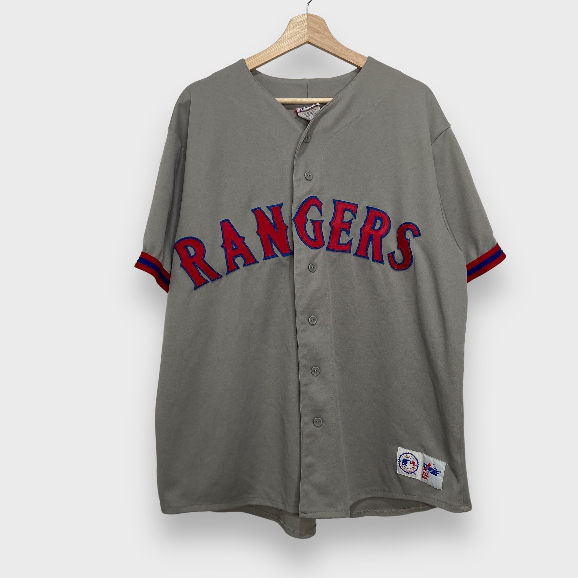 90s USA製 majestic レンジャース ベースボールシャツ XL | 古着屋 Uan
