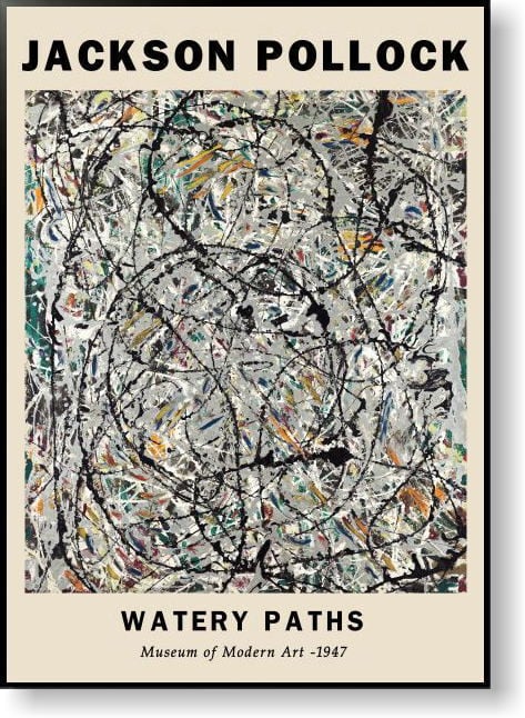 ジャクソン・ポロック *Number 18【ポスター＋フレーム】約 43 x 61 cm