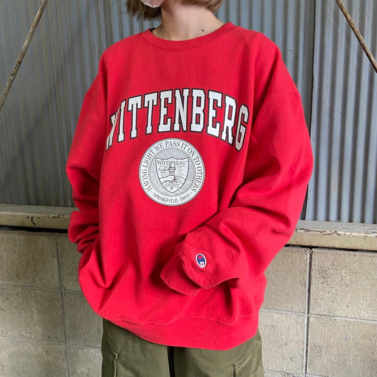 Champion チャンピオン カレッジロゴプリント スウェットシャツ メンズ