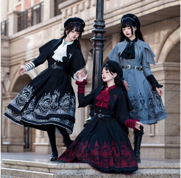 クラシカルロリータ クラロリ マント ポンチョ のみ 2色 無地 英国