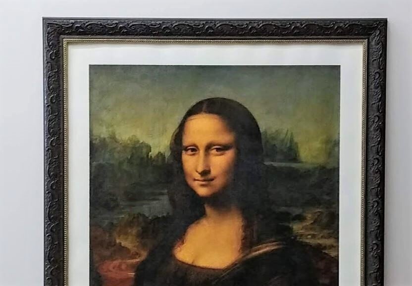 レオナルドダヴィンチ「モナリザ」 ポスター額装品 ガクブチ外寸70.5