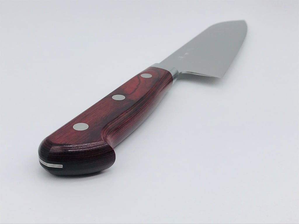 三徳 高村刃物製作所製 粉末ハイス鋼 口金付 170mm(Santoku Knife