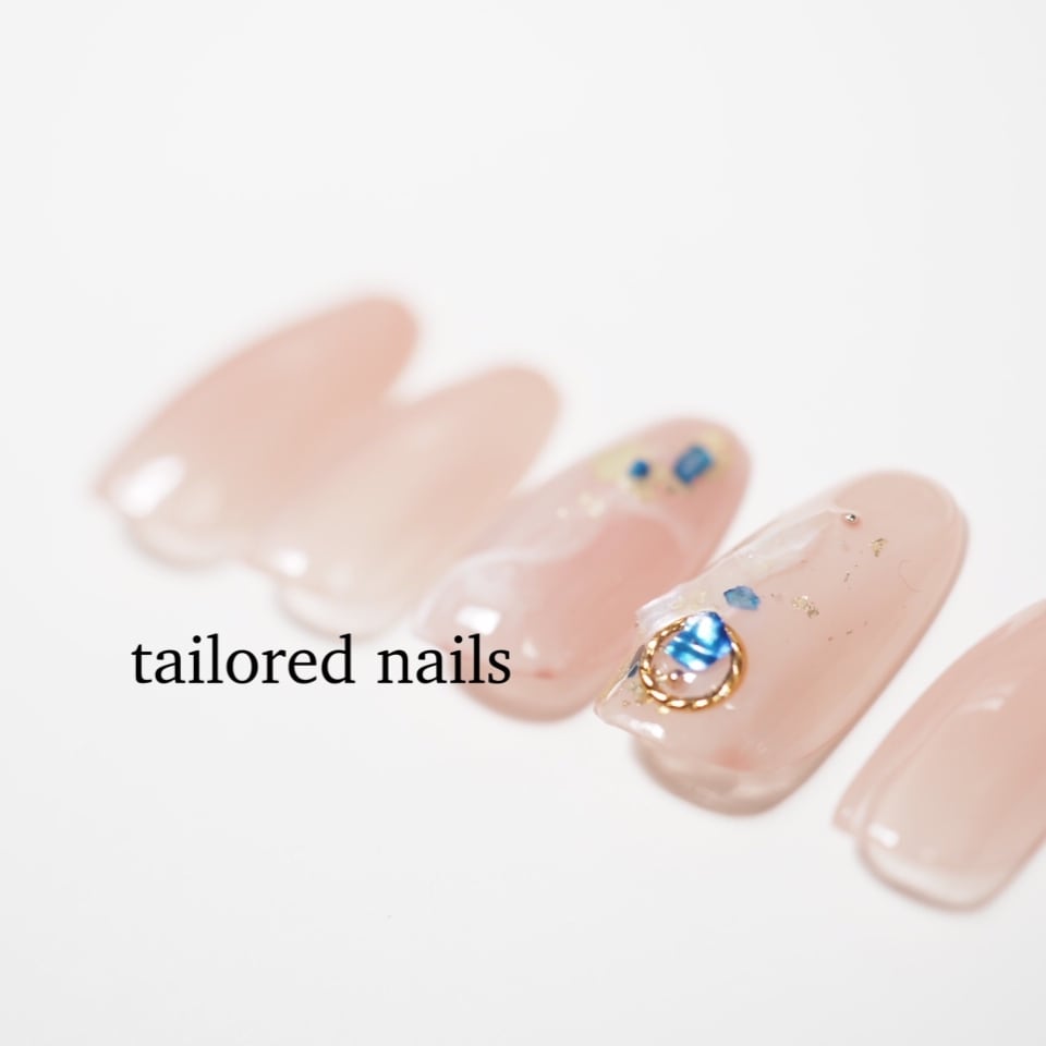 ネイルチップ No.014 オーダーメイド/ニュアンスネイル/シェル/ピンク