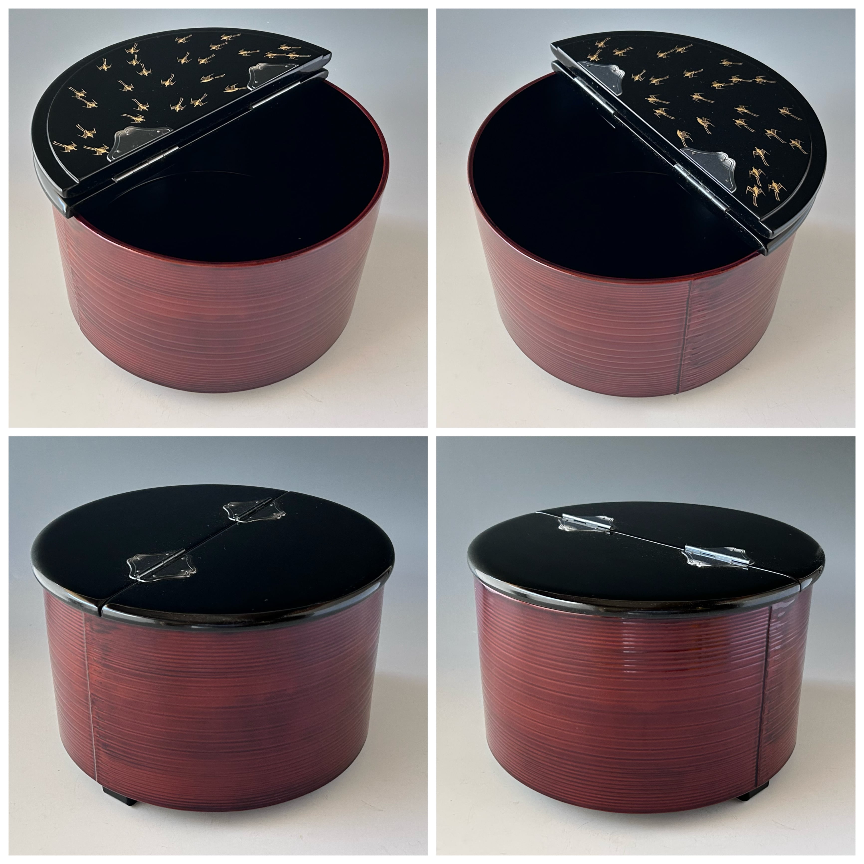 茶道具 玄々斎好 浦千鳥 割蓋 水指 中村宗悦 共箱 茶会 茶事 漆芸 裏