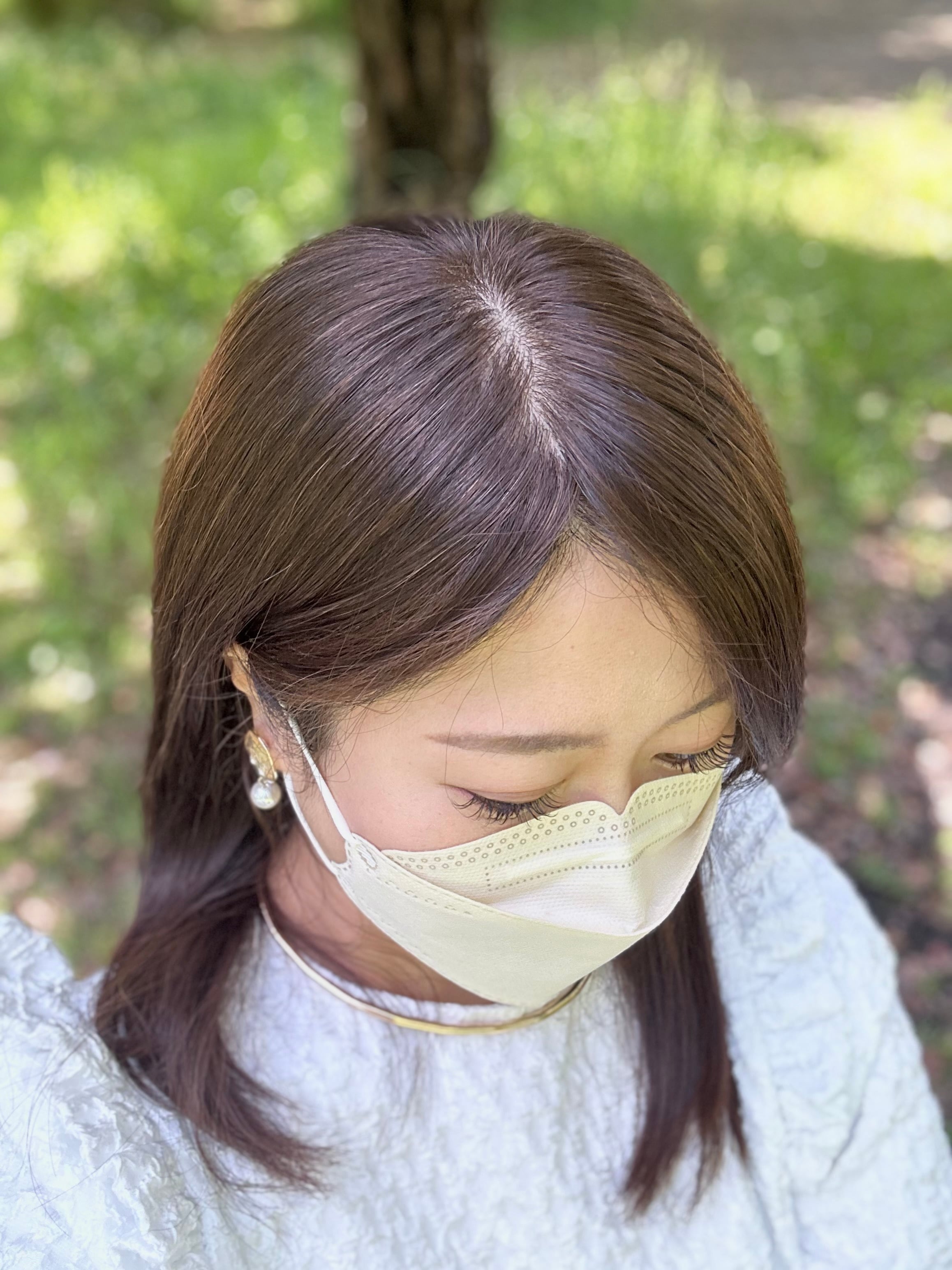 1番人気◎柔らかフィット通気性部分ウィッグ◎私元気8×12cm髪の長さ