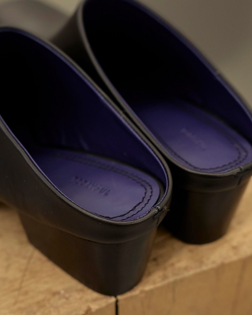 TODAYFUL(トゥデイフル) Squaretoe Leather Sabot | サウスオレンジ