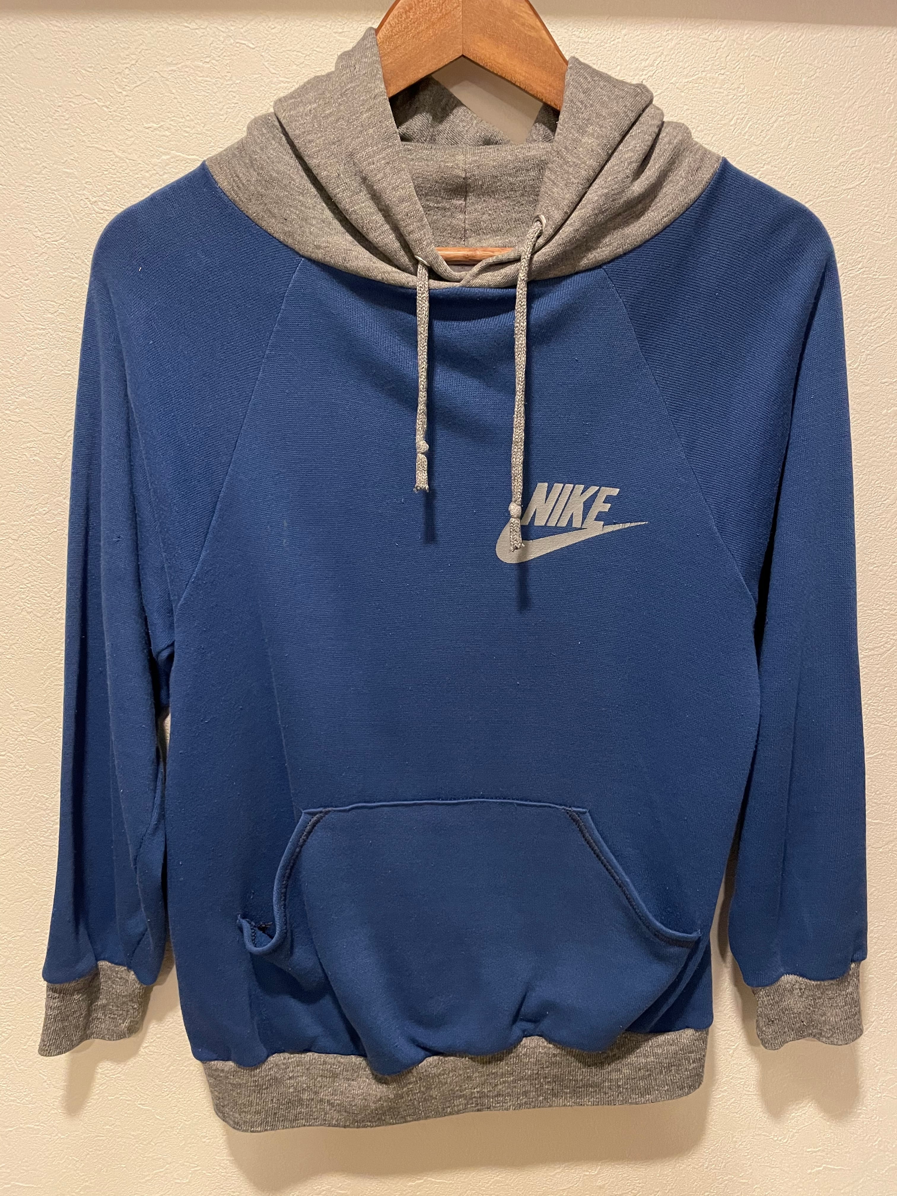 70年代 vintage NIKE ナイキ ツートン スウェット パーカー オレンジ