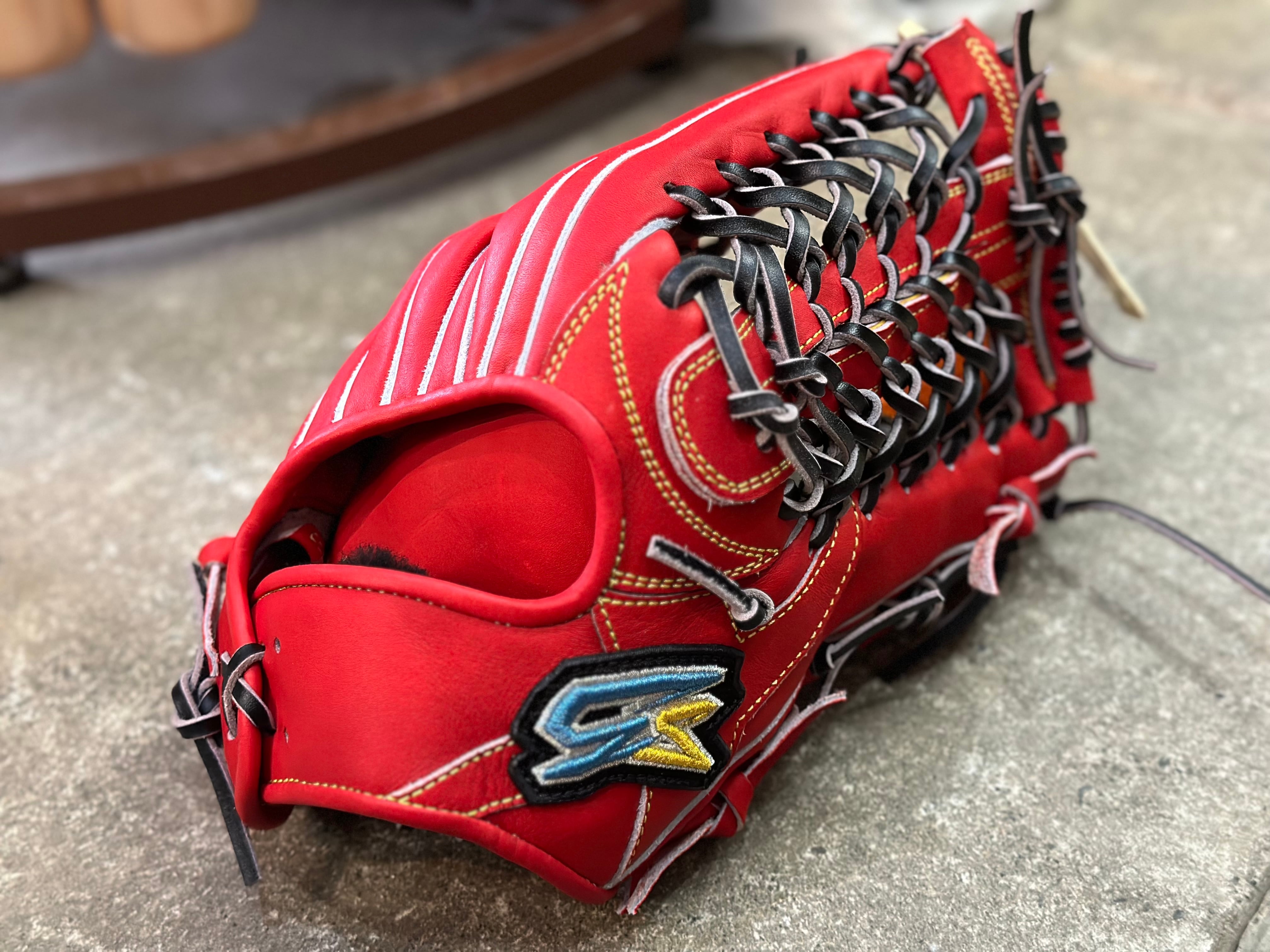 GS】GorillaSports 硬式外野手用 ガッチリ鬼掴みヘラクレス型 赤