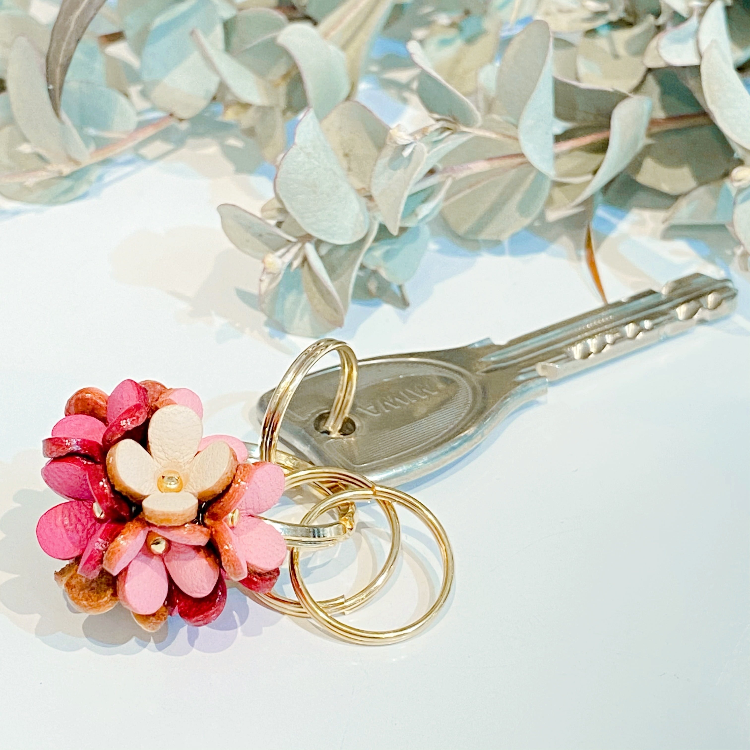 人気No.2 動画ありオリジナルキット】カランコエ花キーホルダー(ピンク