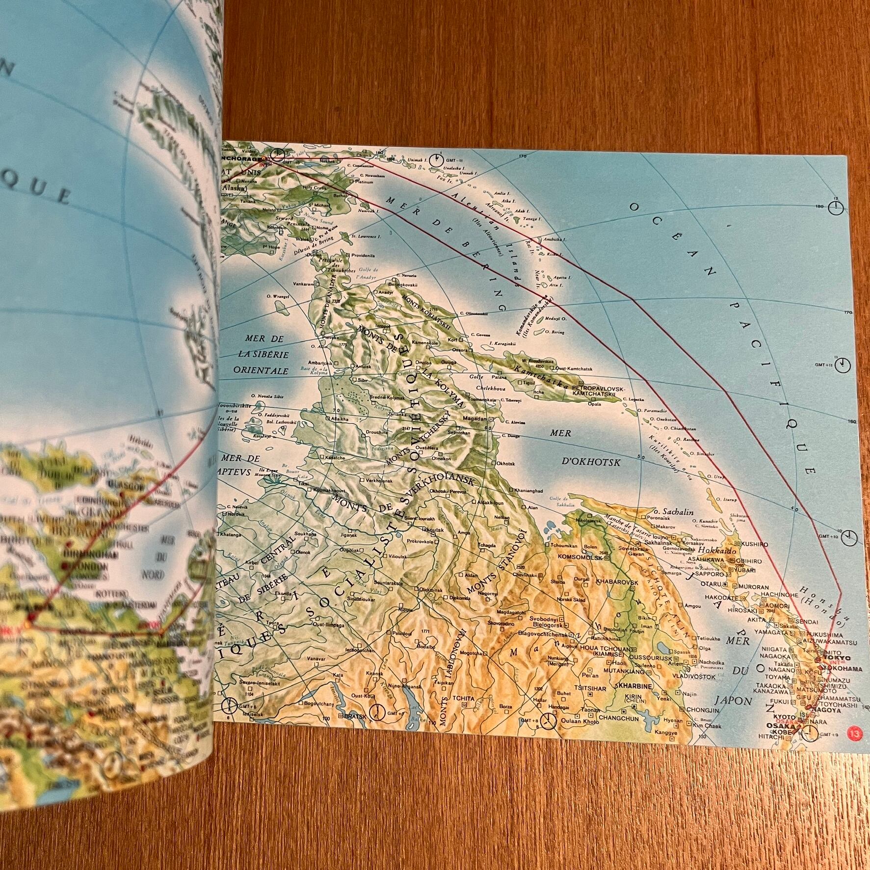 AIR FRANCE エールフランス 70年代 ワールドマップ | French Brocante