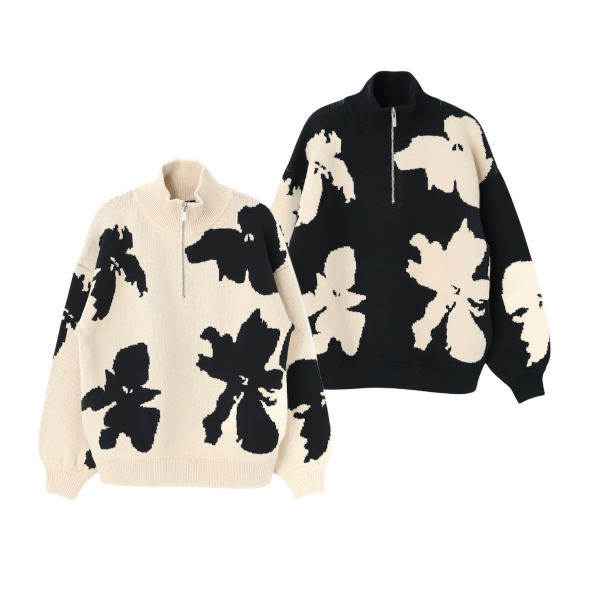 AMBERGLEAM - Bicolor Half Zip Sweater ¥36000+tax | KODONA in the House