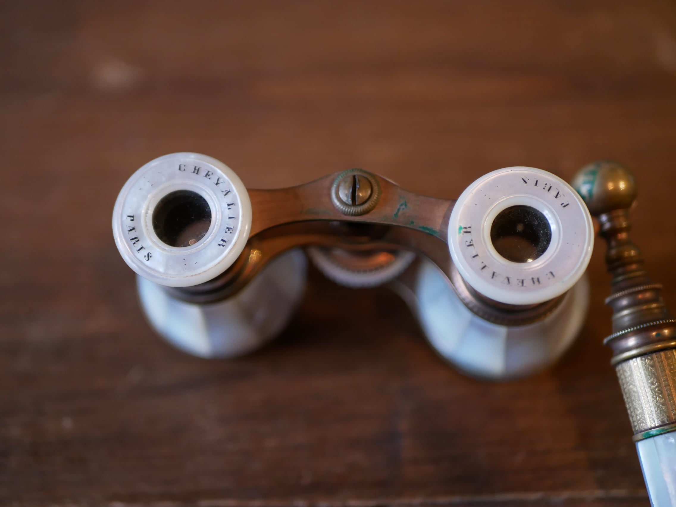 白蝶貝 オペラグラス フランスアンティーク マザーオブパール ハンドル