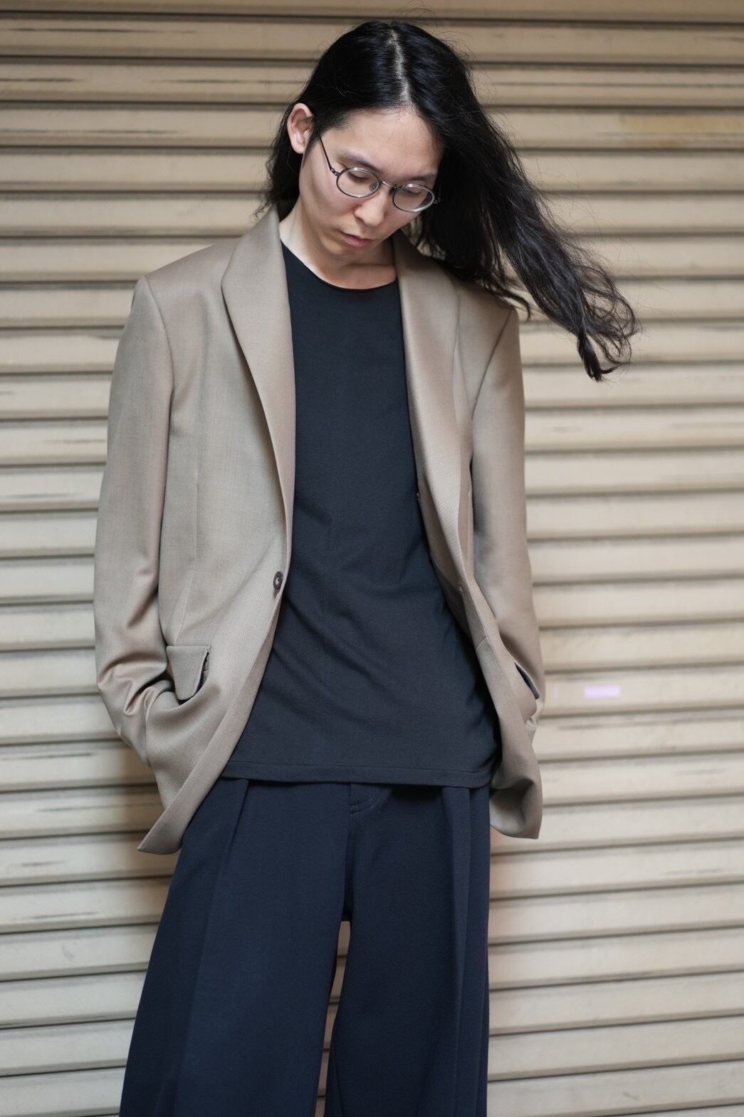 IRENISA】MODIFIED SHAWL COLLAR JACKET | poesies