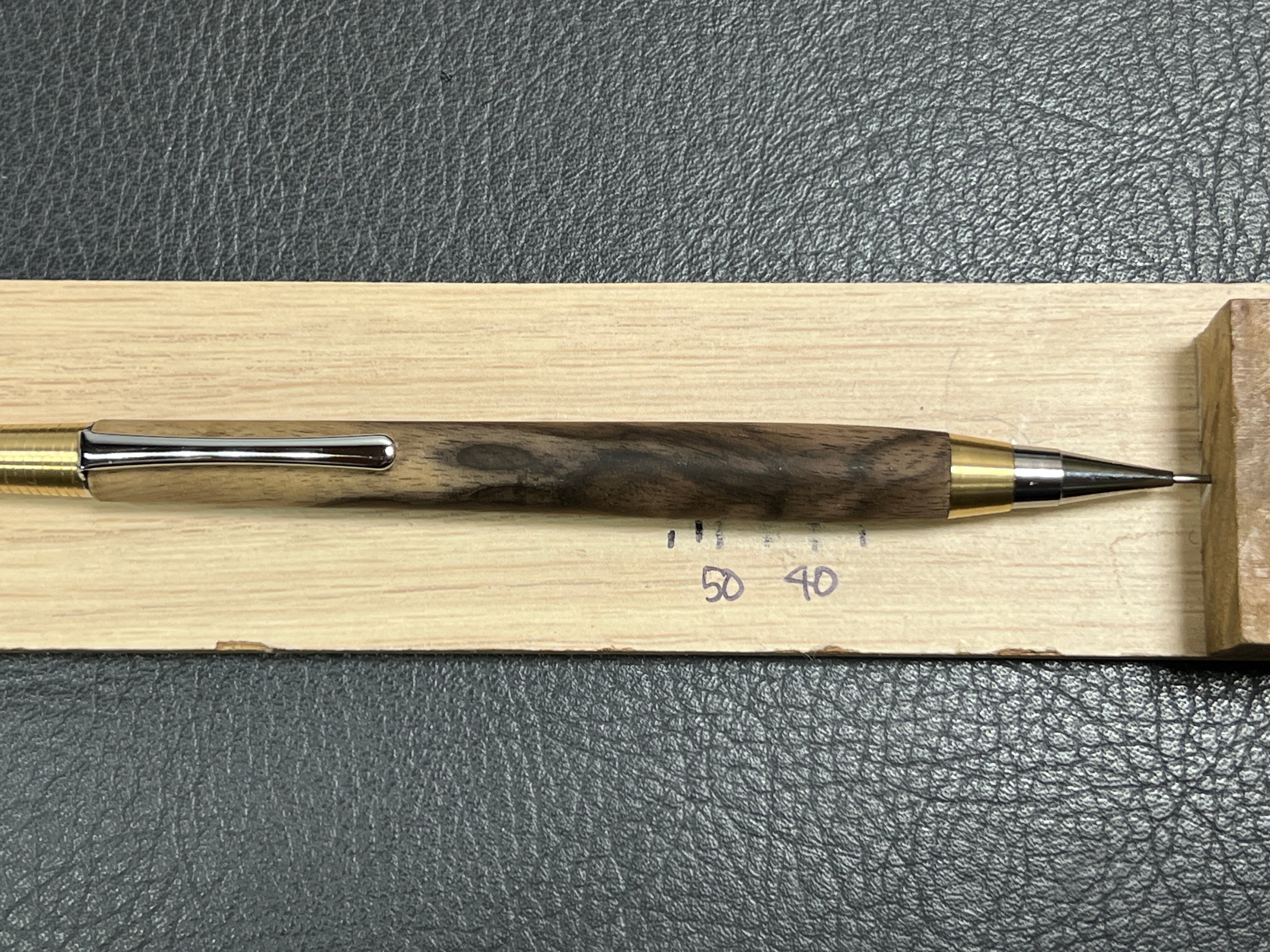 248黒柿 PG-5用木軸 低重心テーパー 真鍮 | handwood