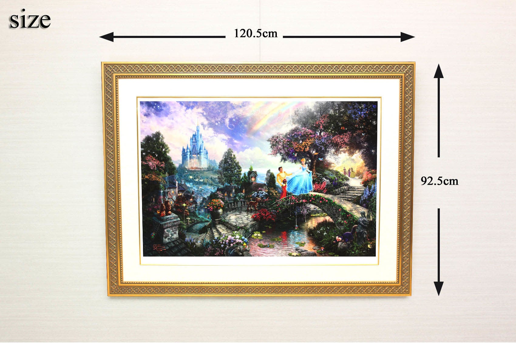 ディズニー絵画「シンデレラ」作品証明書 展示用フック付ジークレ