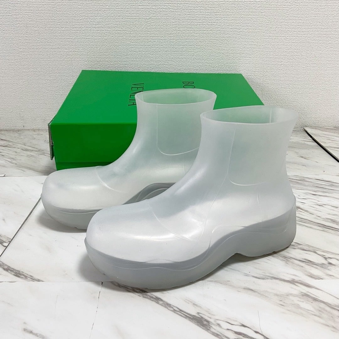 Bottega Veneta clear rubber paddle boots | protocol